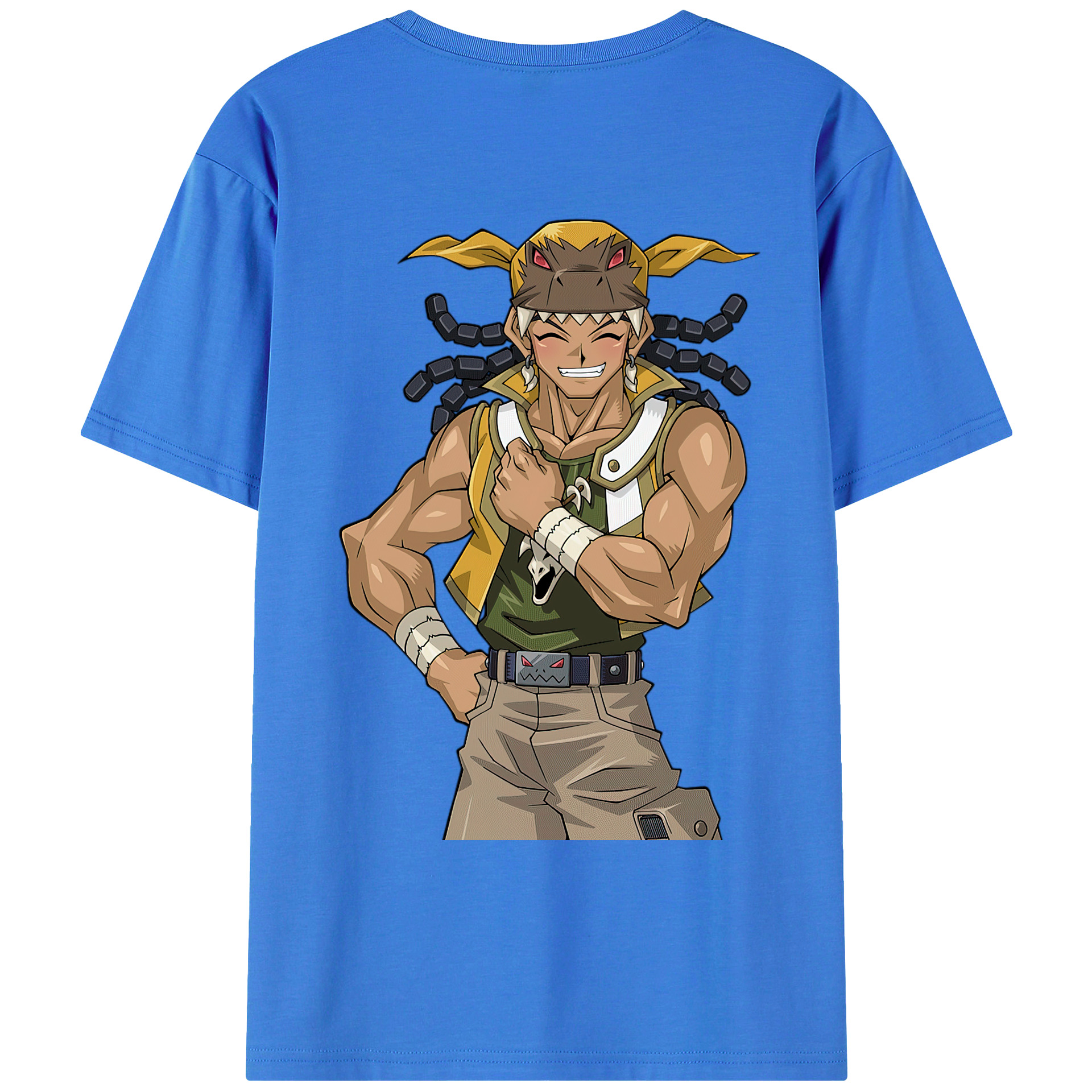 （画像用） 遊☆戯☆王 Yu-Gi-Oh! 綿100％ メンズ半袖Tシャツ（バックプリント） 通気性