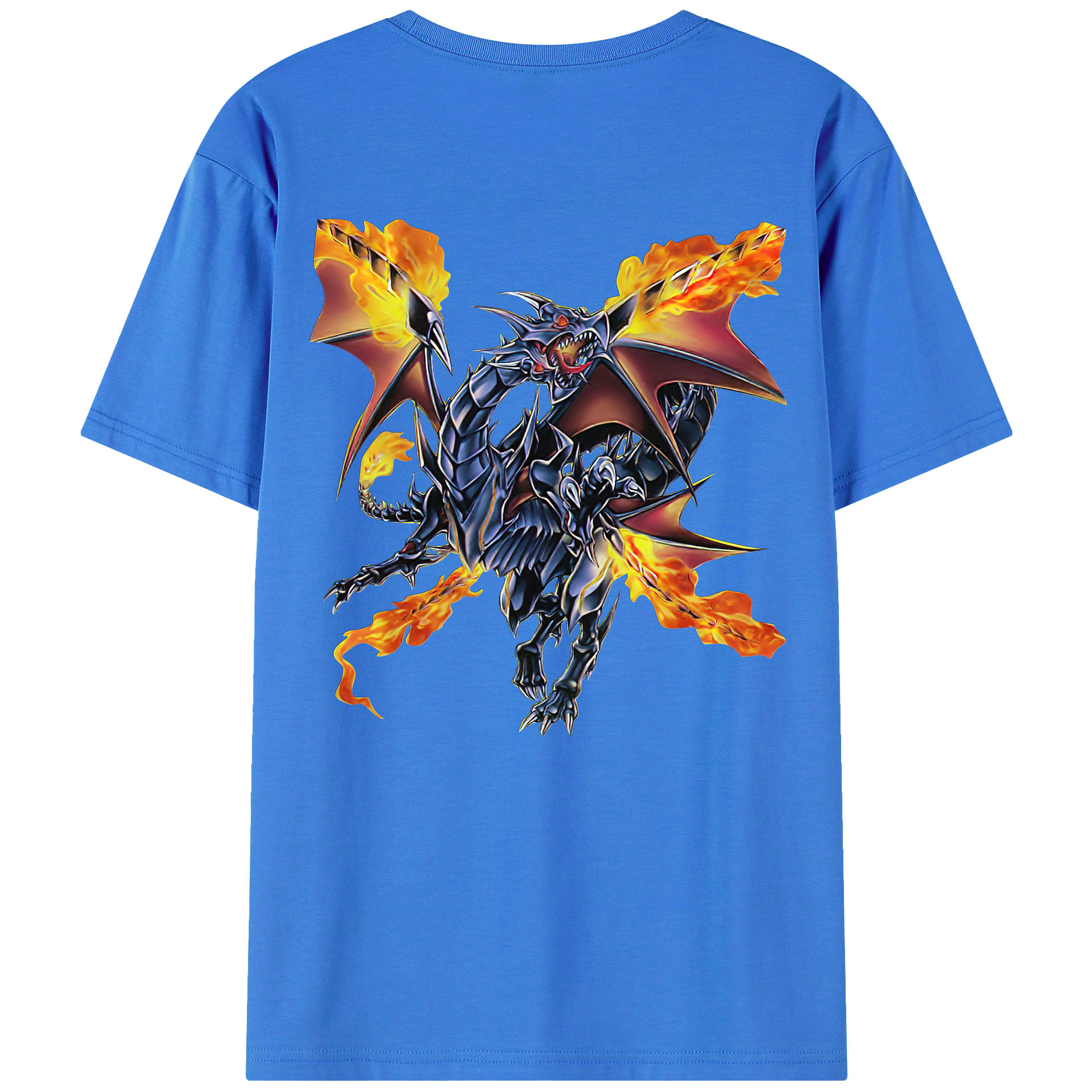 （画像用） 遊☆戯☆王 Yu-Gi-Oh! 綿100％ メンズ半袖Tシャツ（バックプリント） 通気性