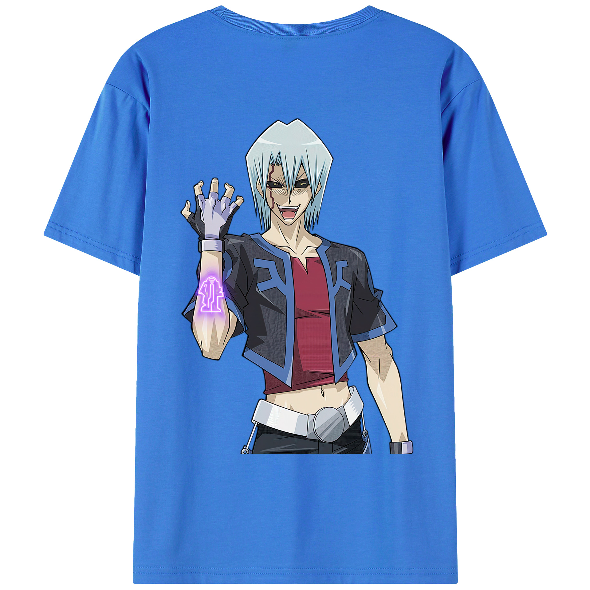 （画像用） 遊☆戯☆王 Yu-Gi-Oh! 綿100％ メンズ半袖Tシャツ（バックプリント） 通気性