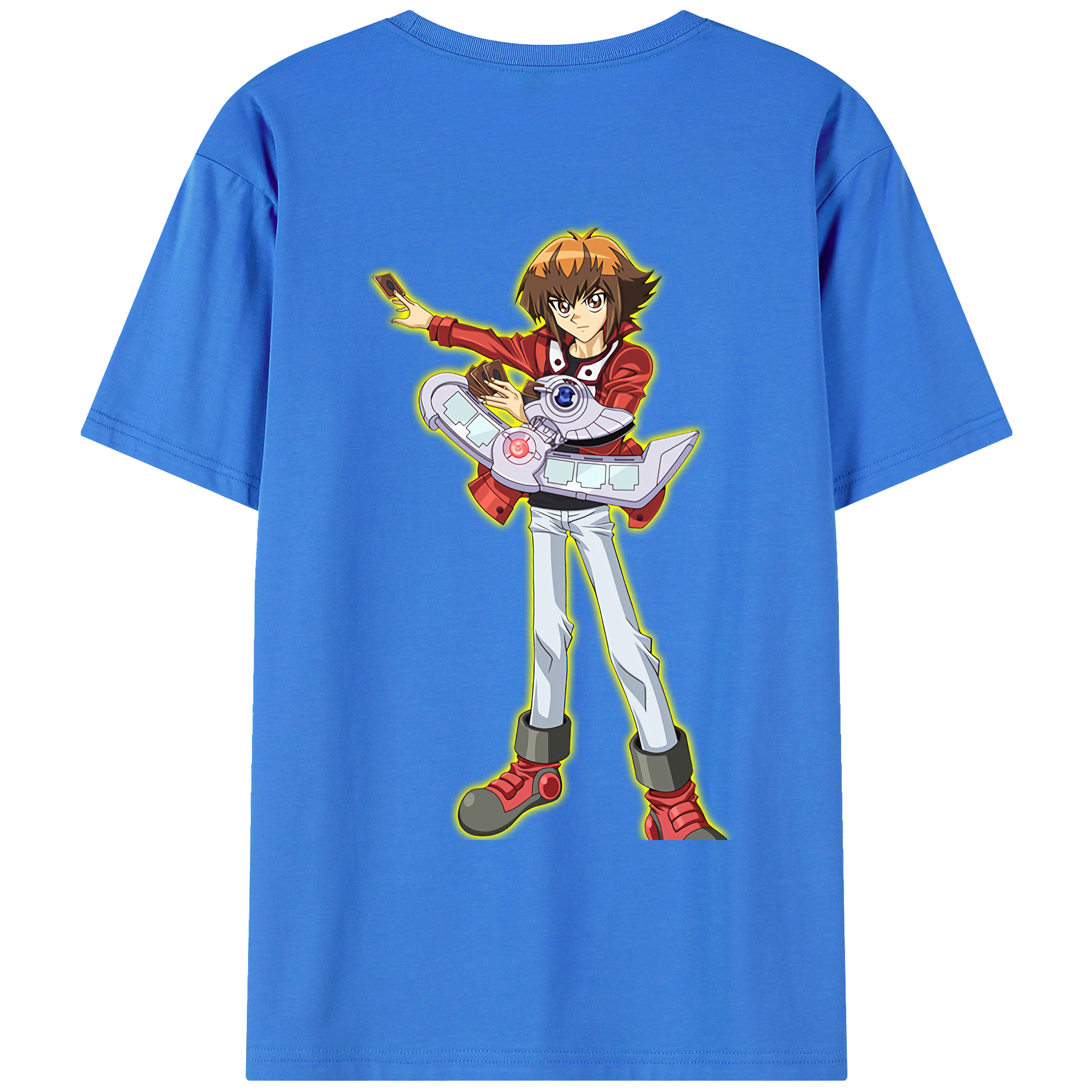 （画像用） 遊☆戯☆王 Yu-Gi-Oh! 綿100％ メンズ半袖Tシャツ（バックプリント） 通気性