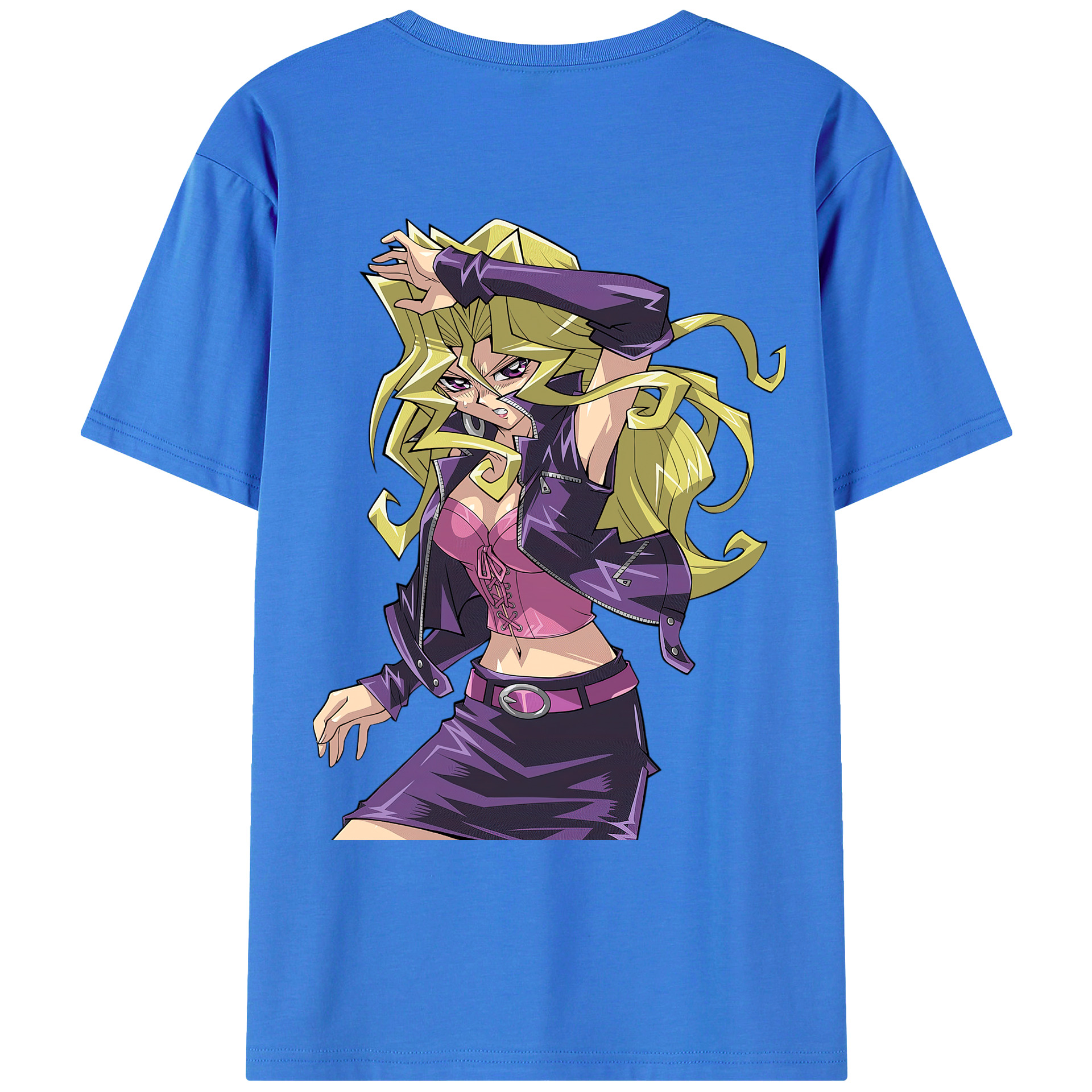 （画像用） 遊☆戯☆王 Yu-Gi-Oh! 綿100％ メンズ半袖Tシャツ（バックプリント） 通気性