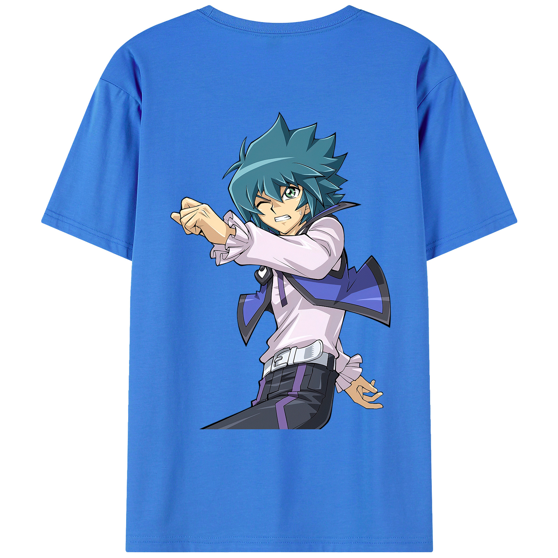 （画像用） 遊☆戯☆王 Yu-Gi-Oh! 綿100％ メンズ半袖Tシャツ（バックプリント） 通気性