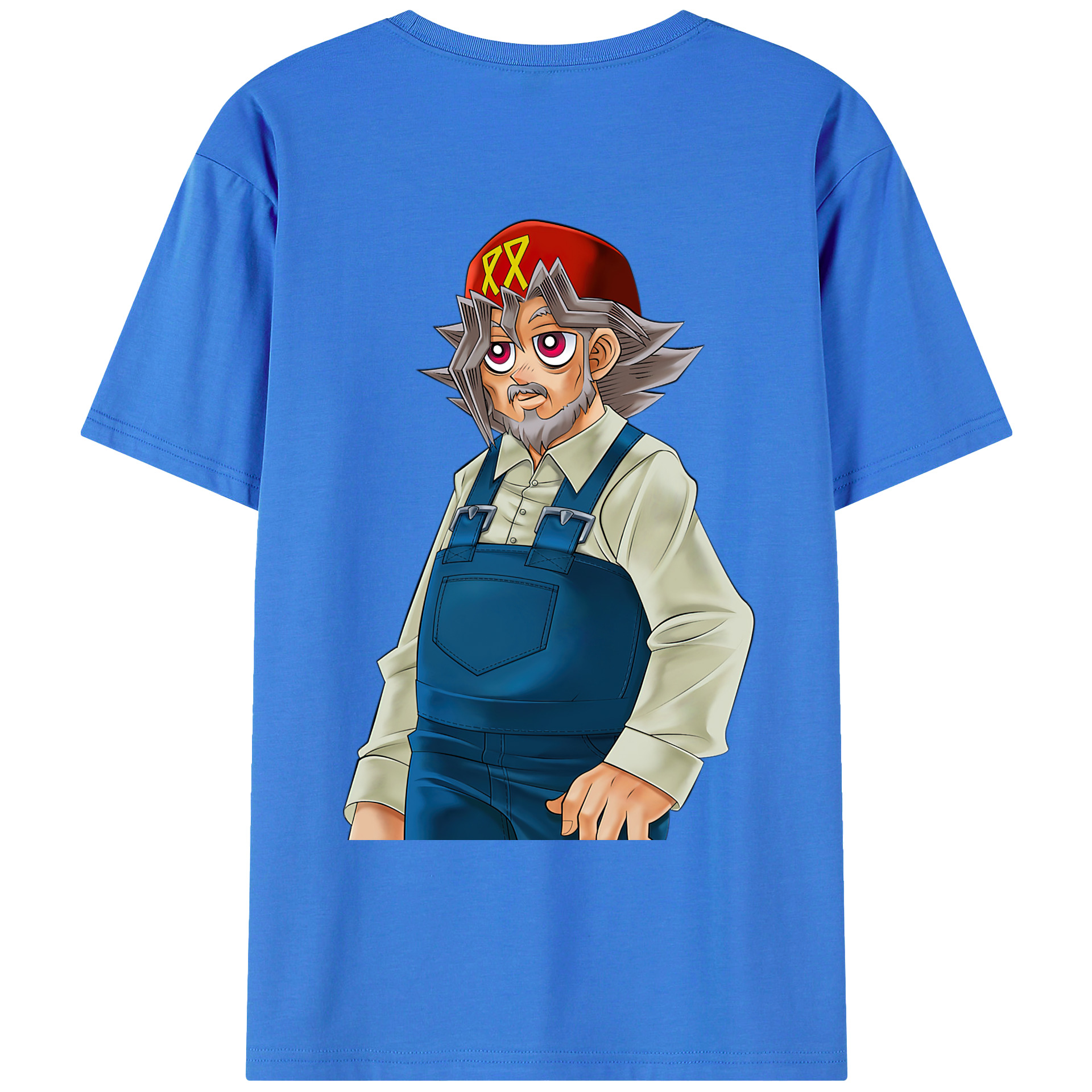 （画像用） 遊☆戯☆王 Yu-Gi-Oh! 綿100％ メンズ半袖Tシャツ（バックプリント） 通気性
