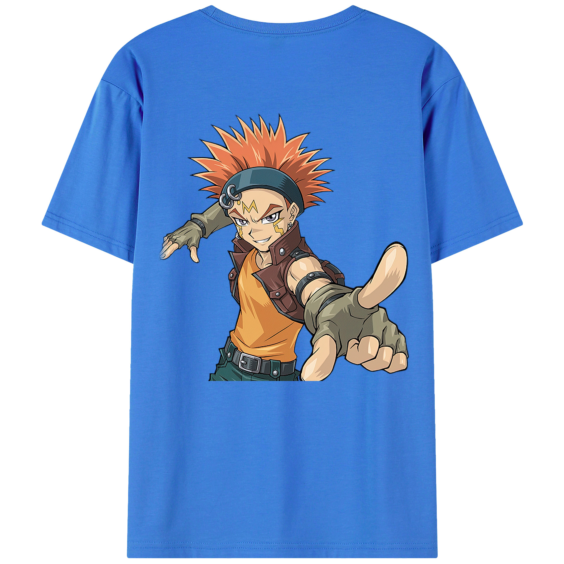 （画像用） 遊☆戯☆王 Yu-Gi-Oh! 綿100％ メンズ半袖Tシャツ（バックプリント） 通気性