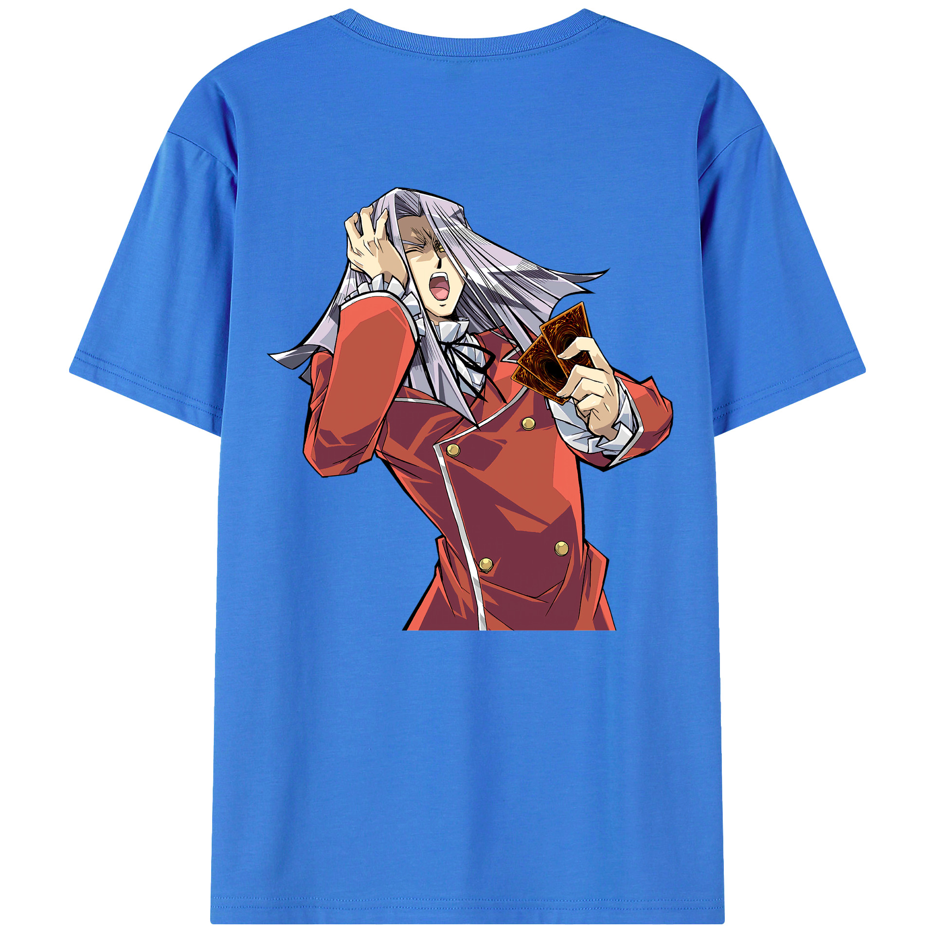 （画像用） 遊☆戯☆王 Yu-Gi-Oh! 綿100％ メンズ半袖Tシャツ（バックプリント） 通気性