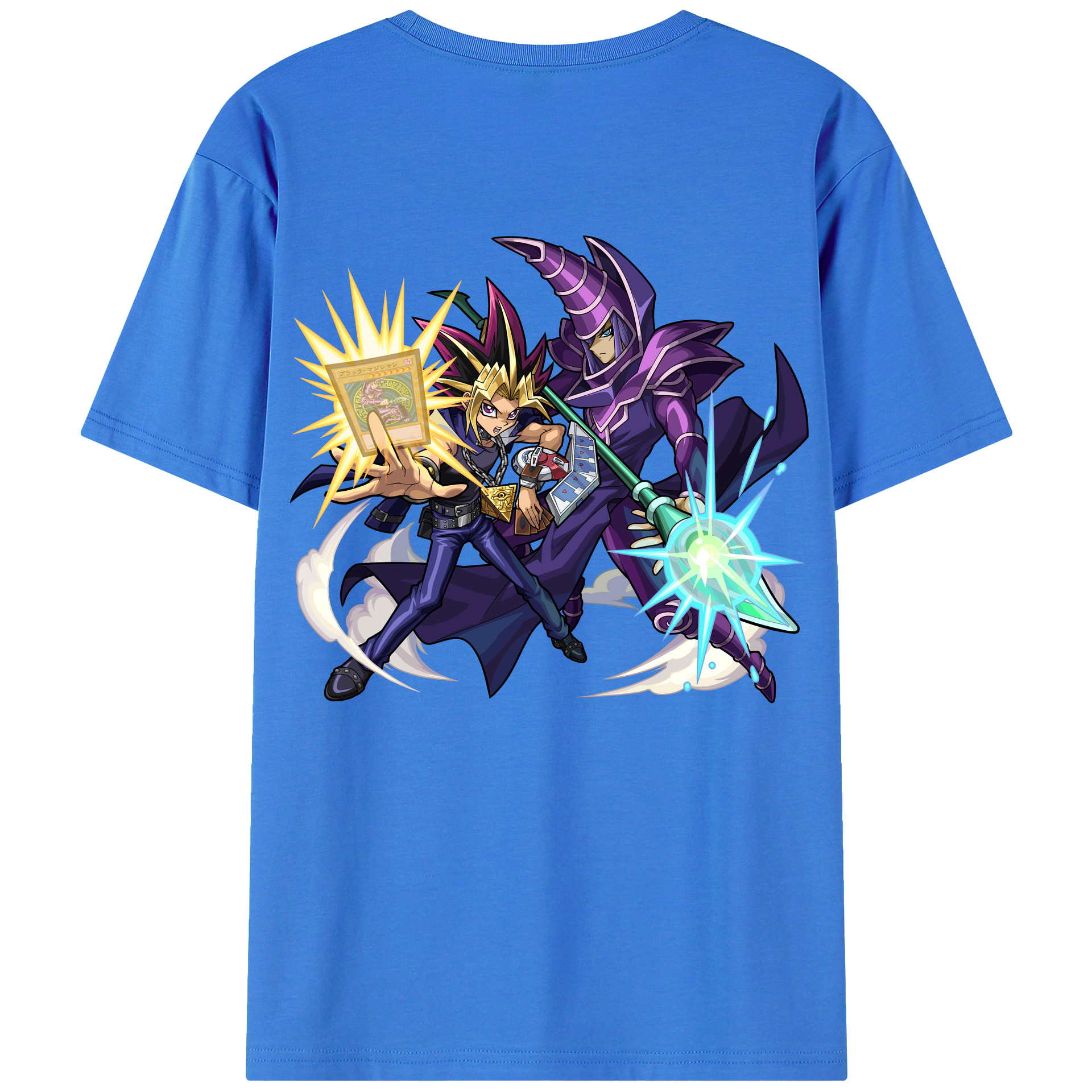 （画像用） 遊☆戯☆王 Yu-Gi-Oh! 綿100％ メンズ半袖Tシャツ（バックプリント） 通気性