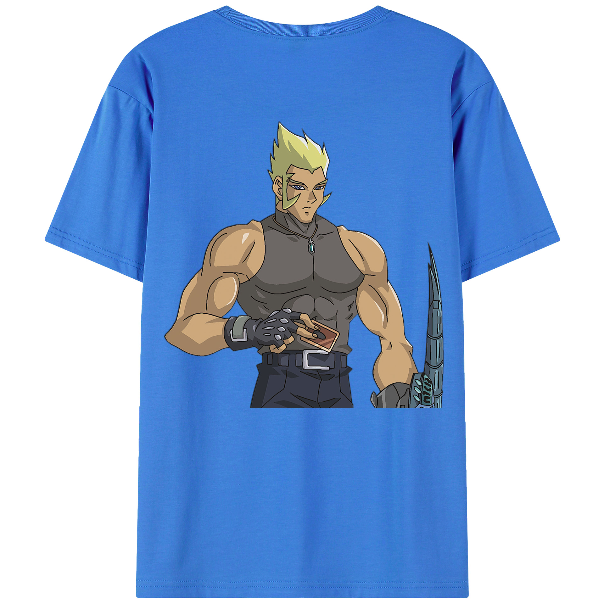 （画像用） 遊☆戯☆王 Yu-Gi-Oh! 綿100％ メンズ半袖Tシャツ（バックプリント） 通気性