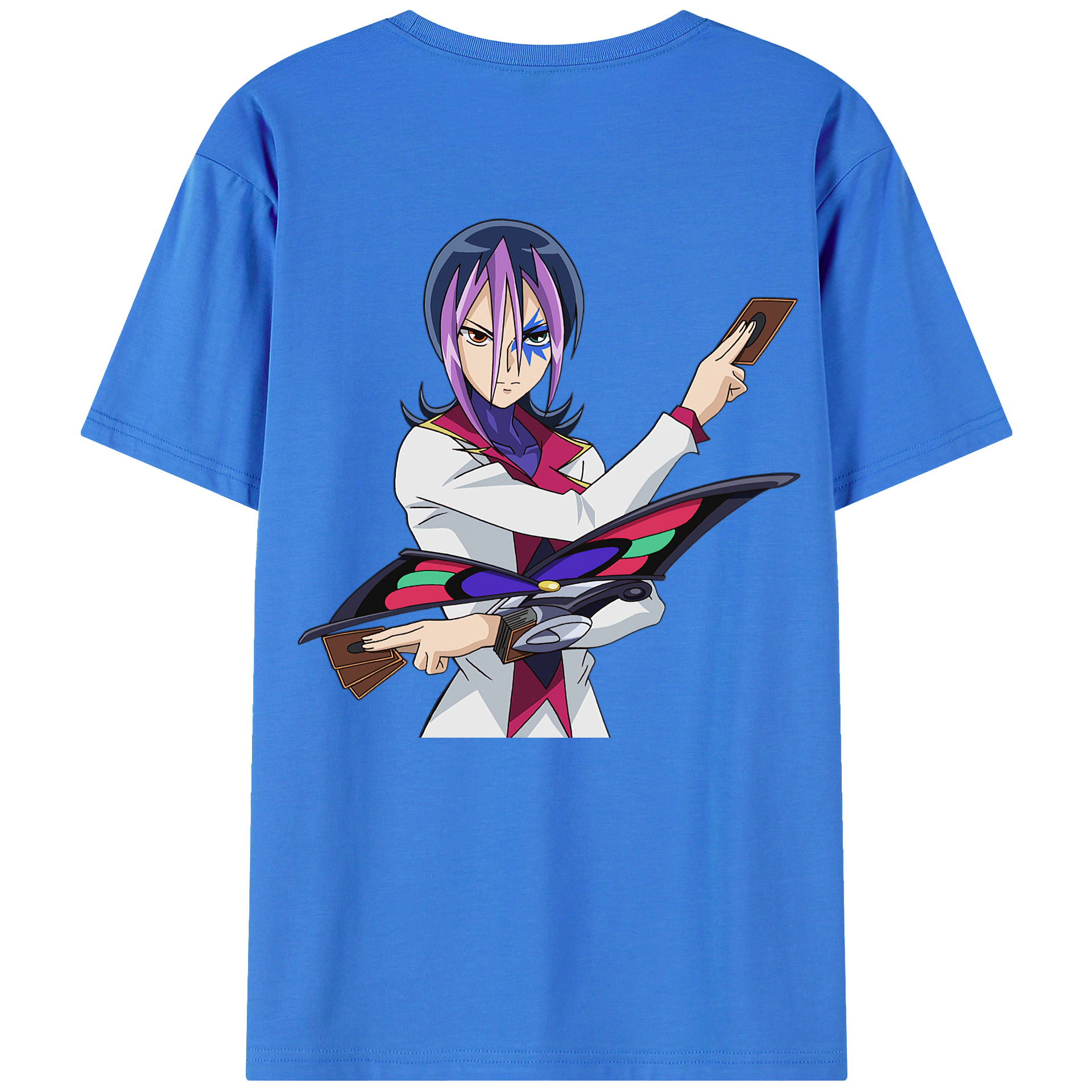 （画像用） 遊☆戯☆王 Yu-Gi-Oh! 綿100％ メンズ半袖Tシャツ（バックプリント） 通気性