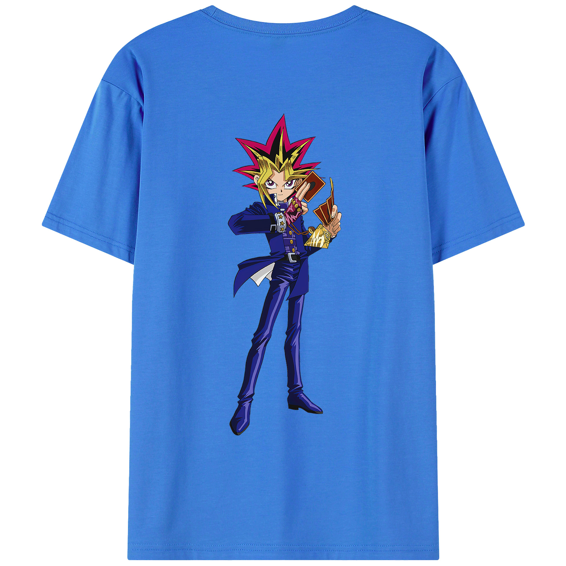 （画像用） 遊☆戯☆王 Yu-Gi-Oh! 綿100％ メンズ半袖Tシャツ（バックプリント） 通気性