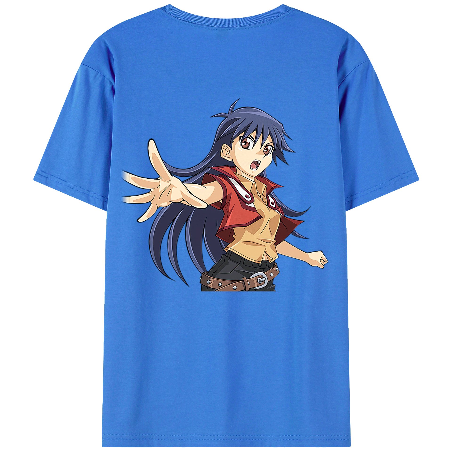 （画像用） 遊☆戯☆王 Yu-Gi-Oh! 綿100％ メンズ半袖Tシャツ（バックプリント） 通気性
