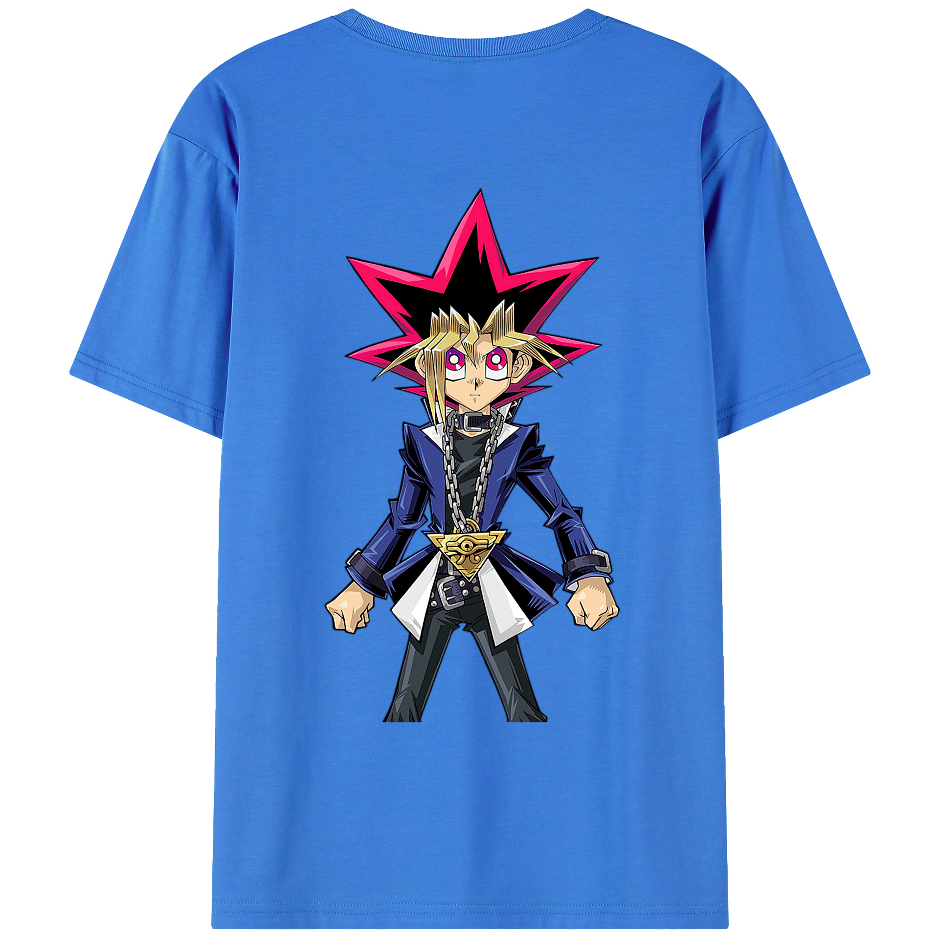 （画像用） 遊☆戯☆王 Yu-Gi-Oh! 綿100％ メンズ半袖Tシャツ（バックプリント） 通気性
