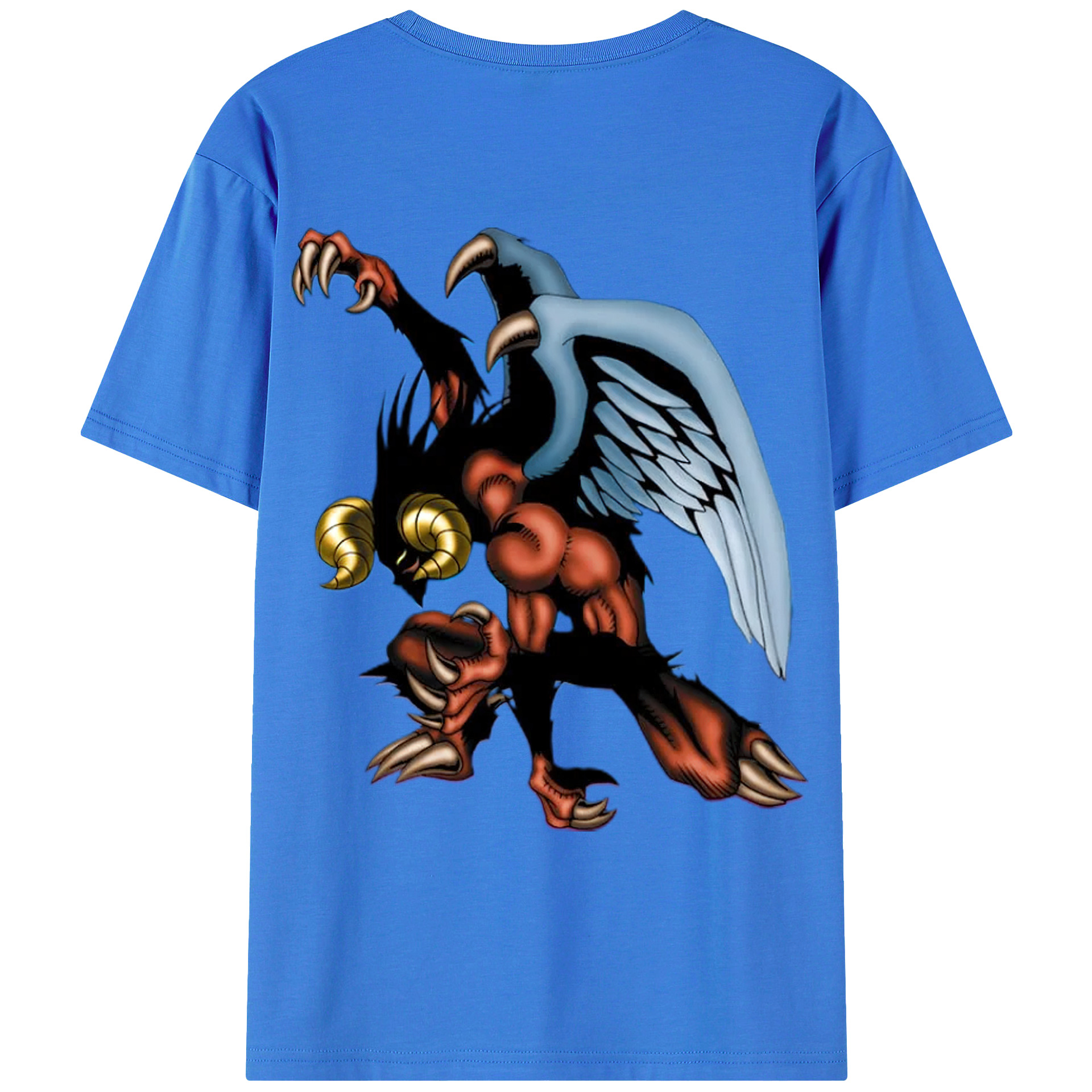 （画像用） 遊☆戯☆王 Yu-Gi-Oh! 綿100％ メンズ半袖Tシャツ（バックプリント） 通気性
