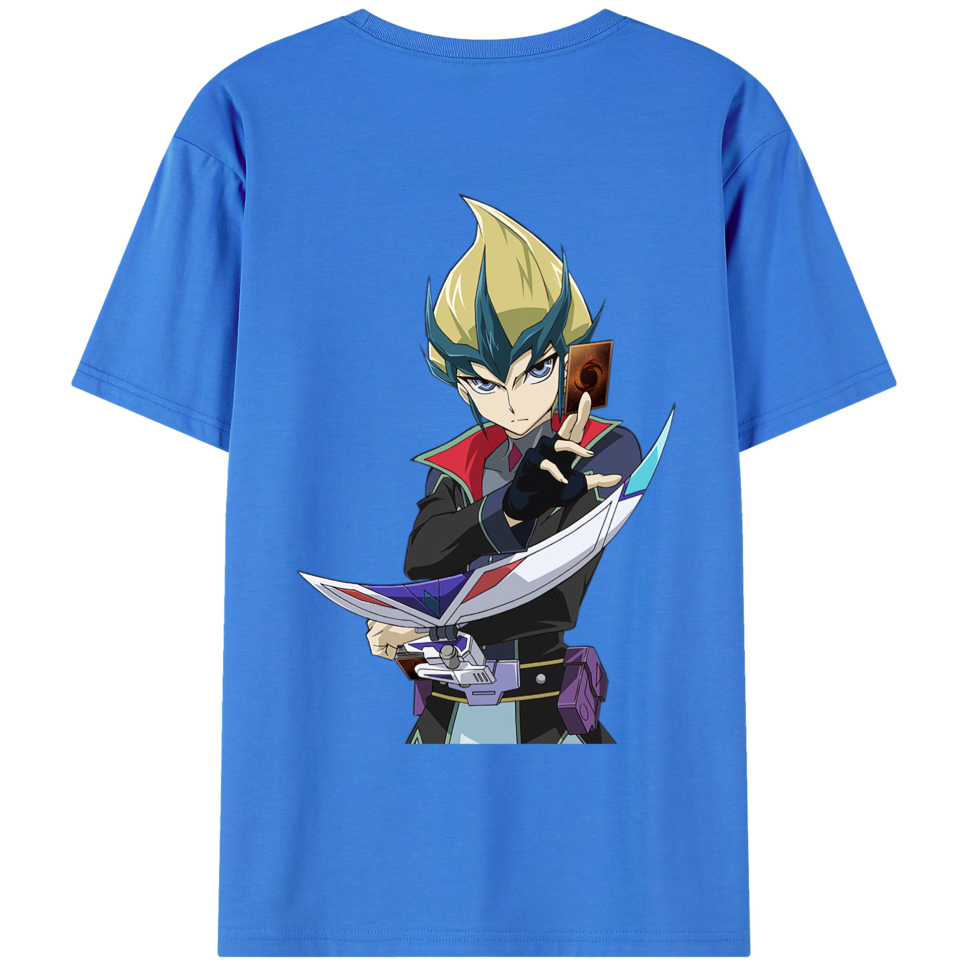 （画像用） 遊☆戯☆王 Yu-Gi-Oh! 綿100％ メンズ半袖Tシャツ（バックプリント） 通気性
