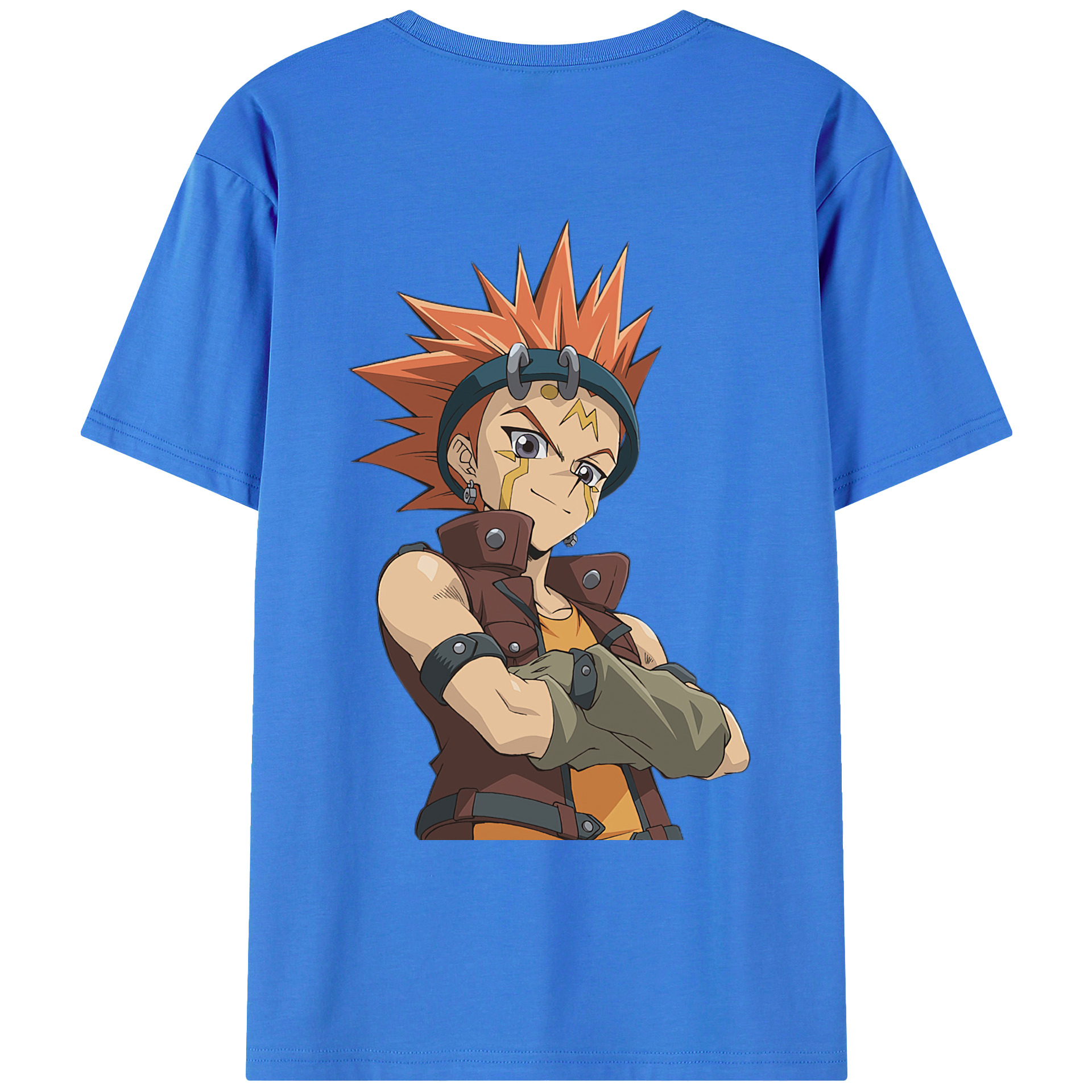 （画像用） 遊☆戯☆王 Yu-Gi-Oh! 綿100％ メンズ半袖Tシャツ（バックプリント） 通気性