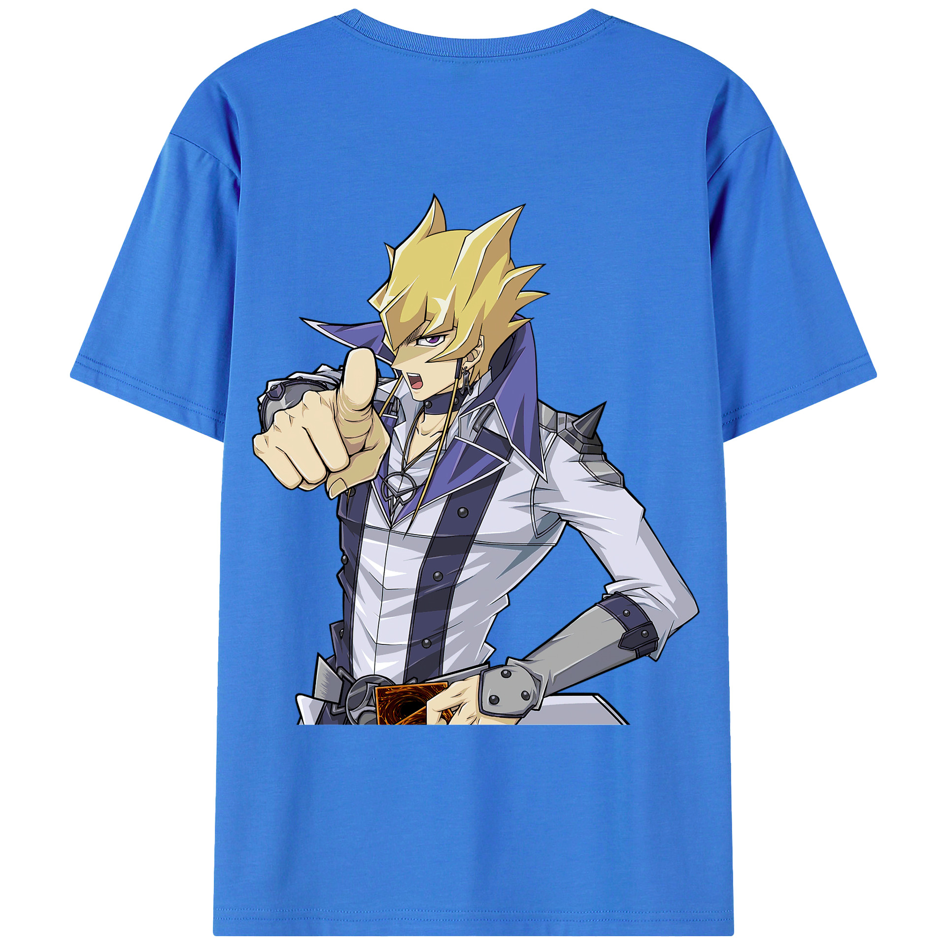 （画像用） 遊☆戯☆王 Yu-Gi-Oh! 綿100％ メンズ半袖Tシャツ（バックプリント） 通気性