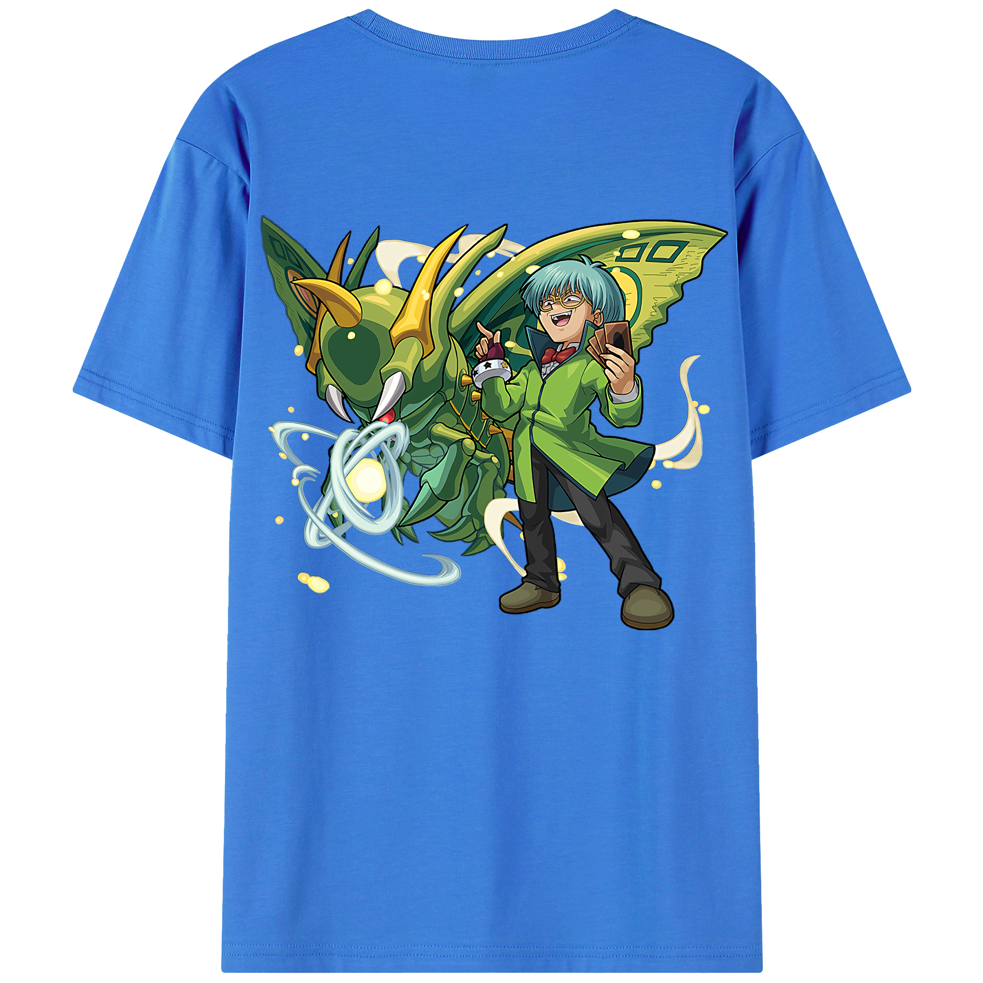 （画像用） 遊☆戯☆王 Yu-Gi-Oh! 綿100％ メンズ半袖Tシャツ（バックプリント） 通気性