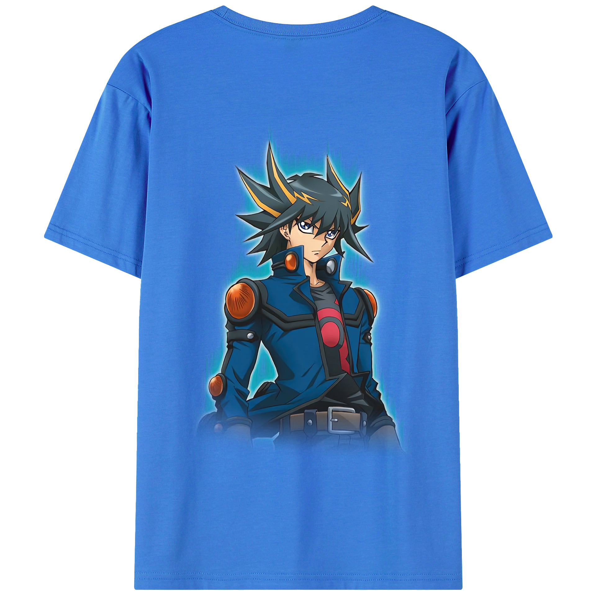 （画像用） 遊☆戯☆王 Yu-Gi-Oh! 綿100％ メンズ半袖Tシャツ（バックプリント） 通気性