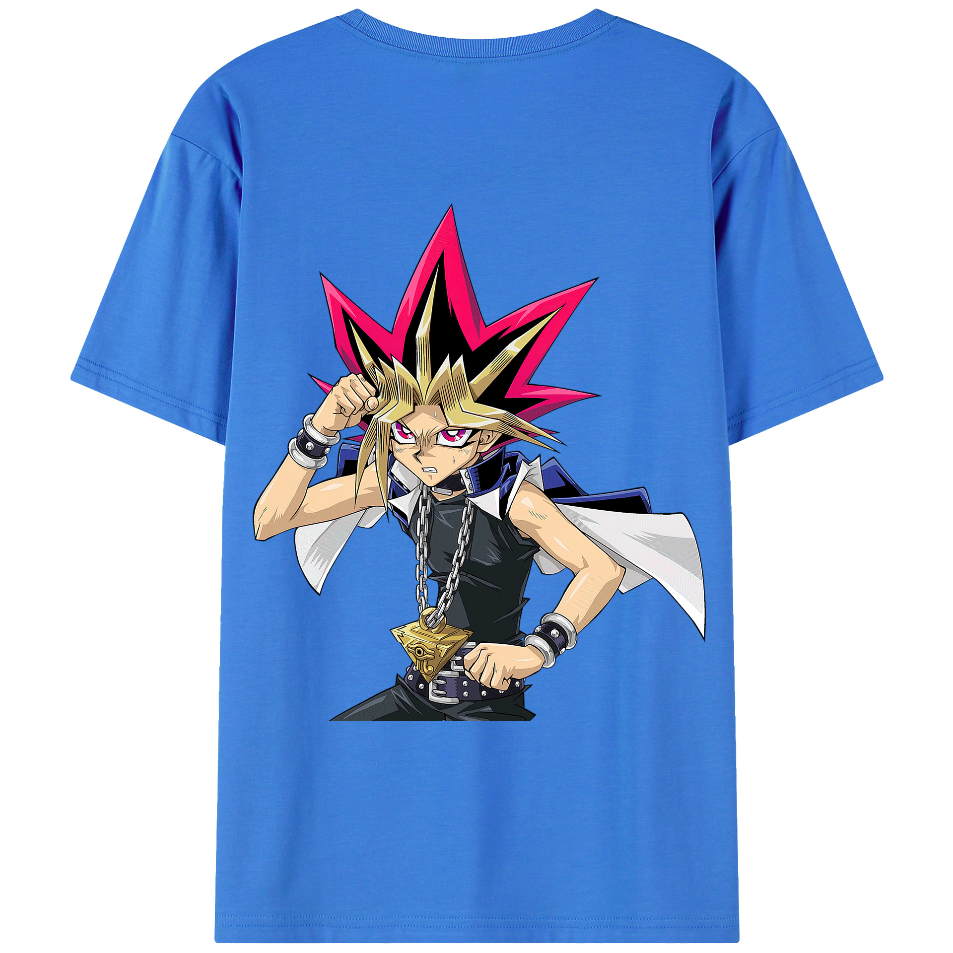 （画像用） 遊☆戯☆王 Yu-Gi-Oh! 綿100％ メンズ半袖Tシャツ（バックプリント） 通気性