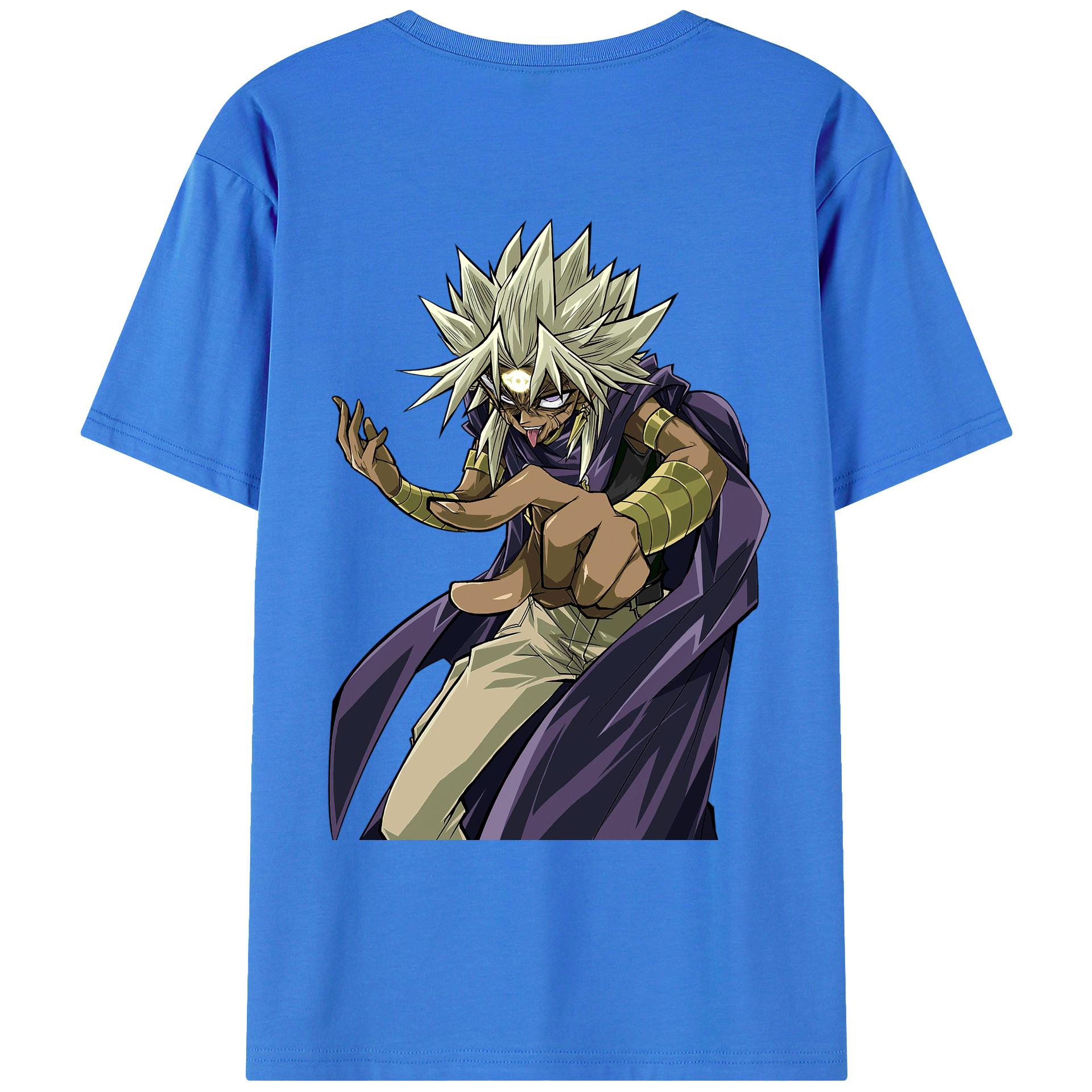 （画像用） 遊☆戯☆王 Yu-Gi-Oh! 綿100％ メンズ半袖Tシャツ（バックプリント） 通気性