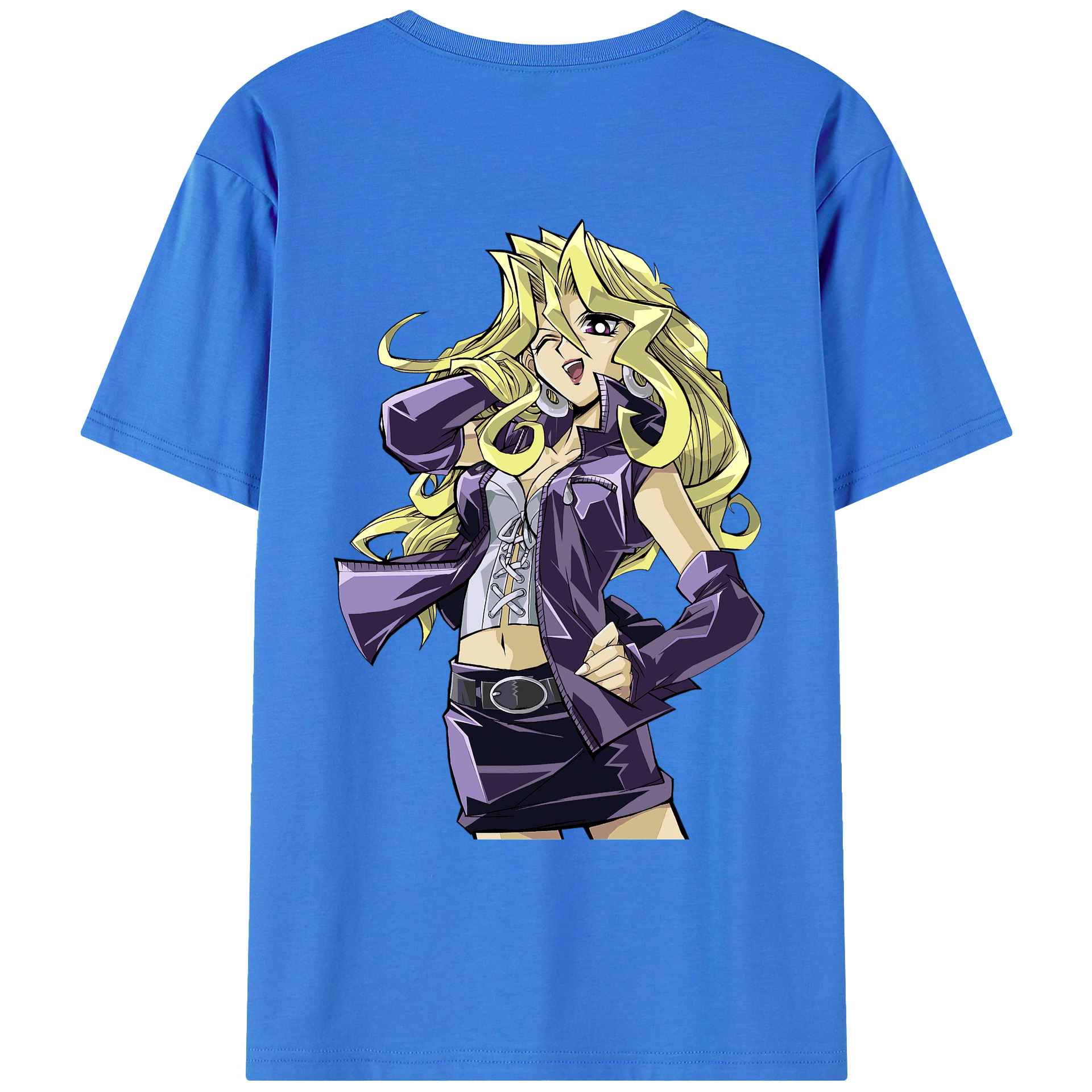 （画像用） 遊☆戯☆王 Yu-Gi-Oh! 綿100％ メンズ半袖Tシャツ（バックプリント） 通気性
