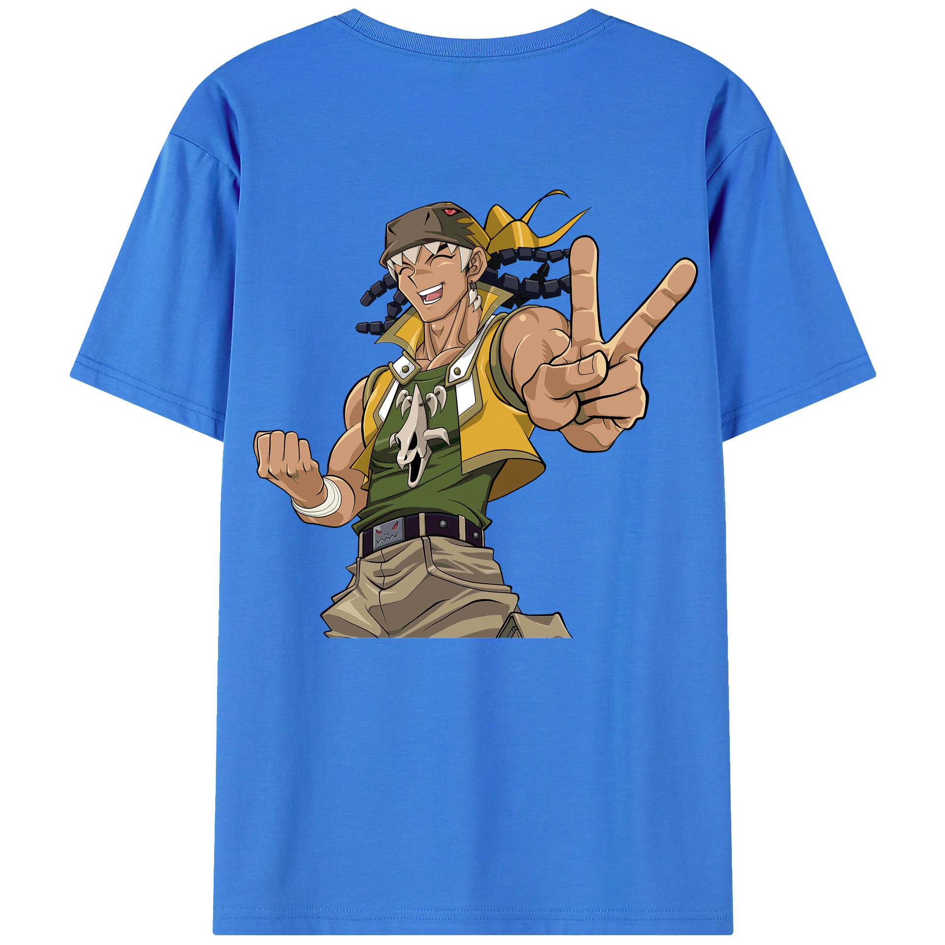 （画像用） 遊☆戯☆王 Yu-Gi-Oh! 綿100％ メンズ半袖Tシャツ（バックプリント） 通気性