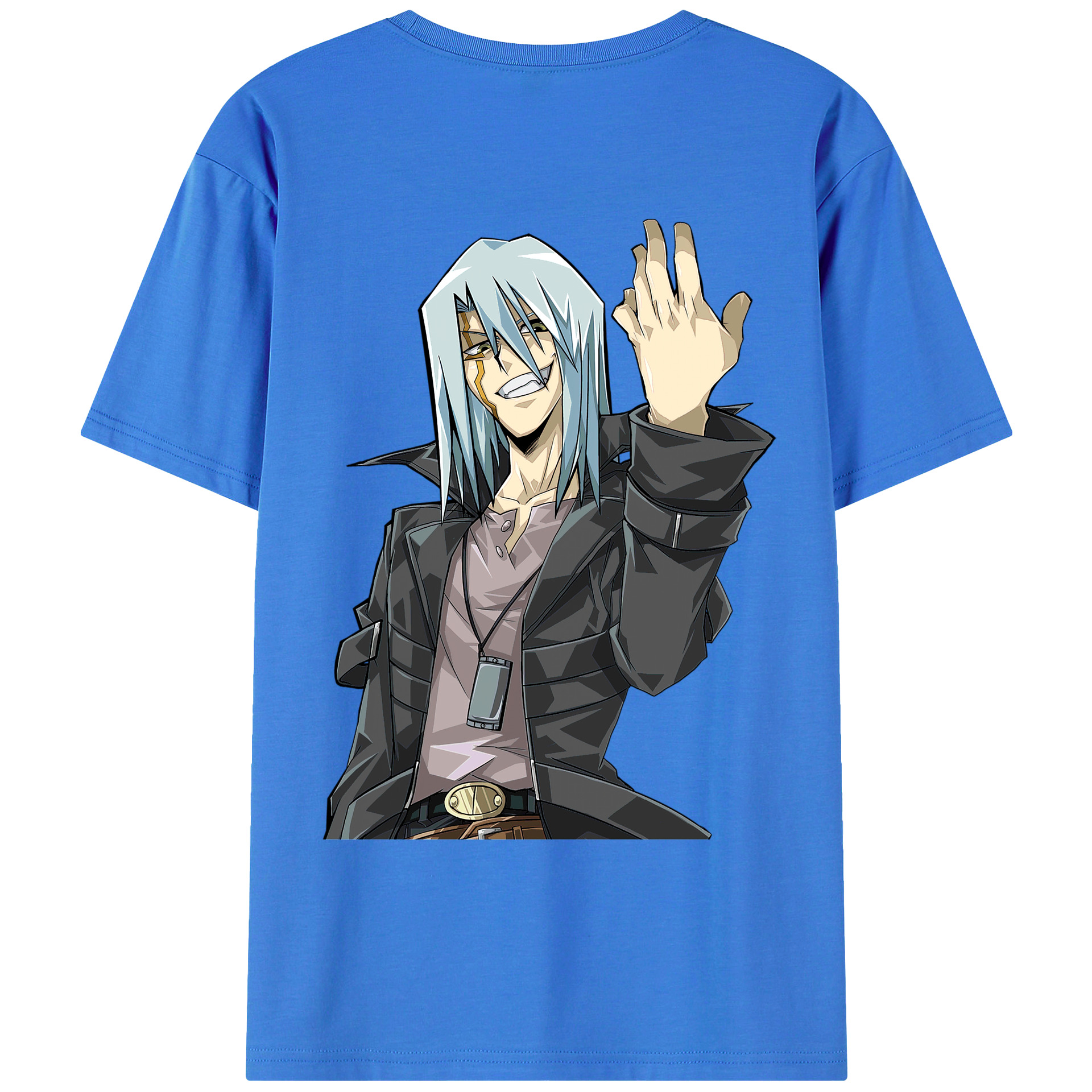 （画像用） 遊☆戯☆王 Yu-Gi-Oh! 綿100％ メンズ半袖Tシャツ（バックプリント） 通気性