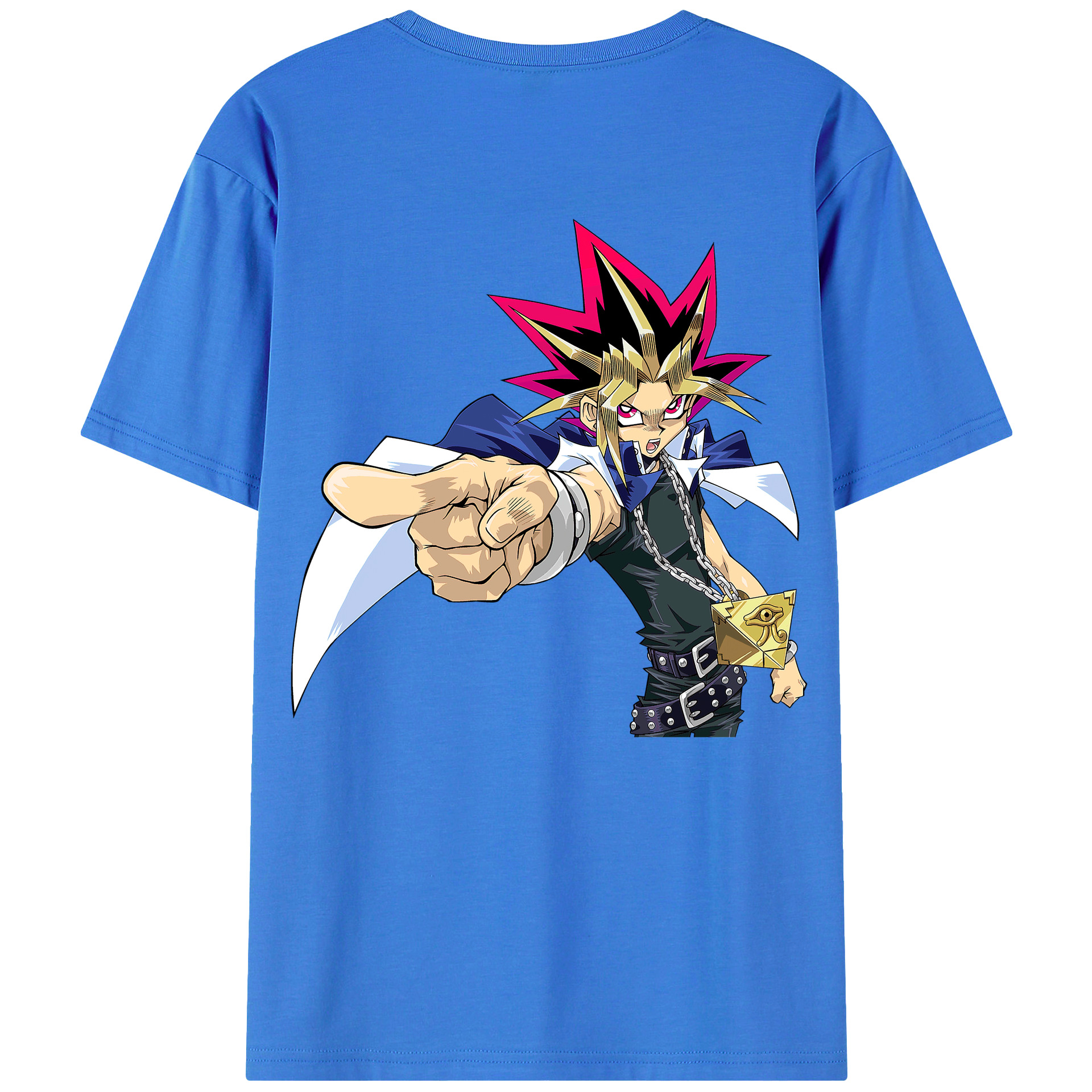 （画像用） 遊☆戯☆王 Yu-Gi-Oh! 綿100％ メンズ半袖Tシャツ（バックプリント） 通気性