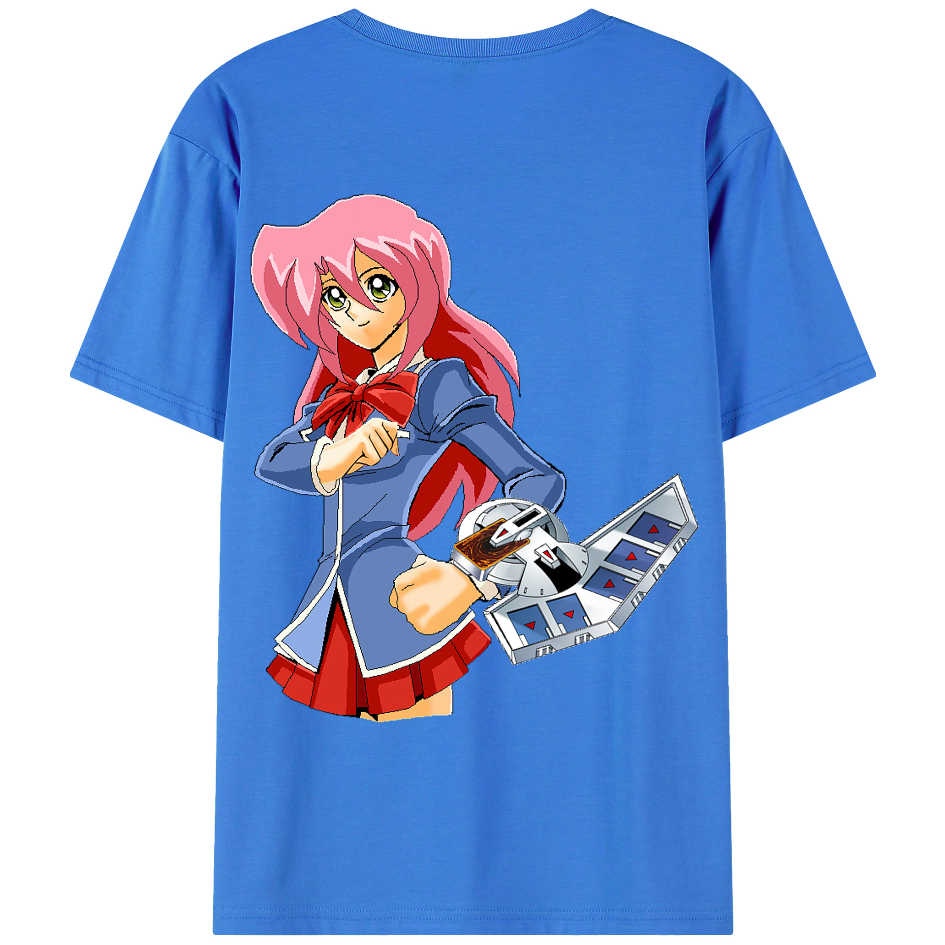 （画像用） 遊☆戯☆王 Yu-Gi-Oh! 綿100％ メンズ半袖Tシャツ（バックプリント） 通気性