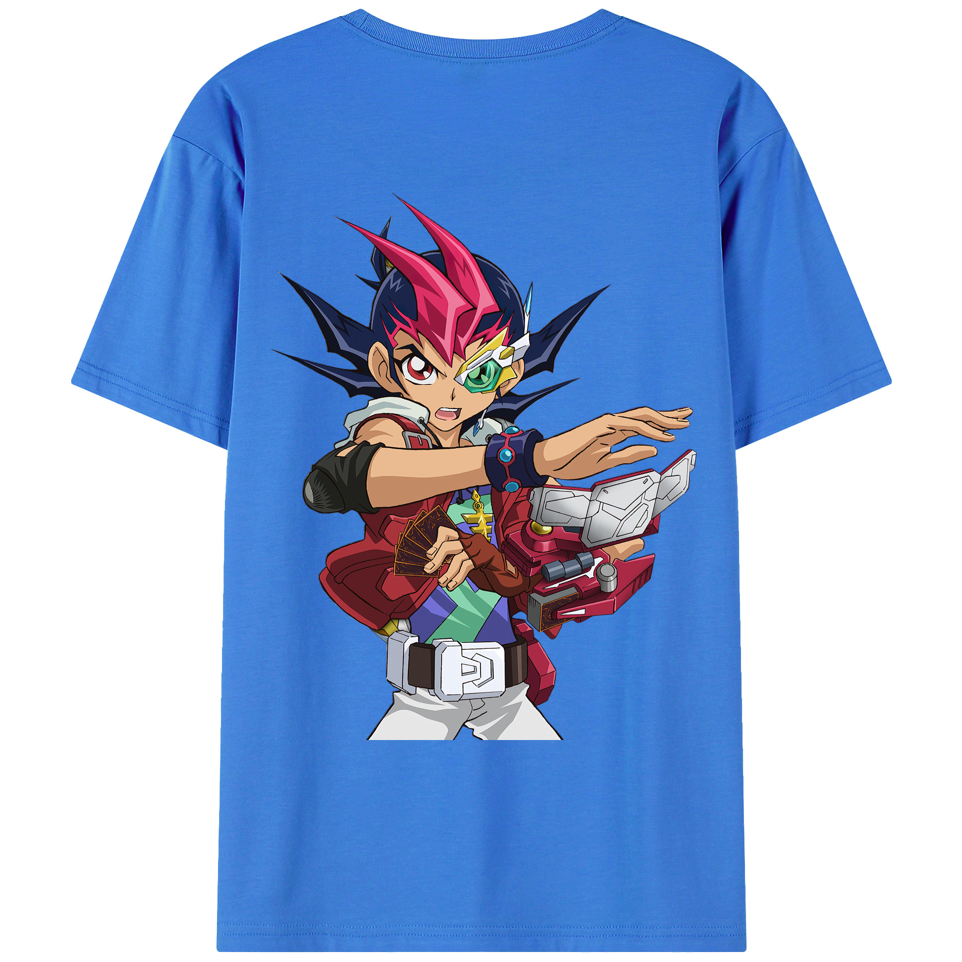 （画像用） 遊☆戯☆王 Yu-Gi-Oh! 綿100％ メンズ半袖Tシャツ（バックプリント） 通気性