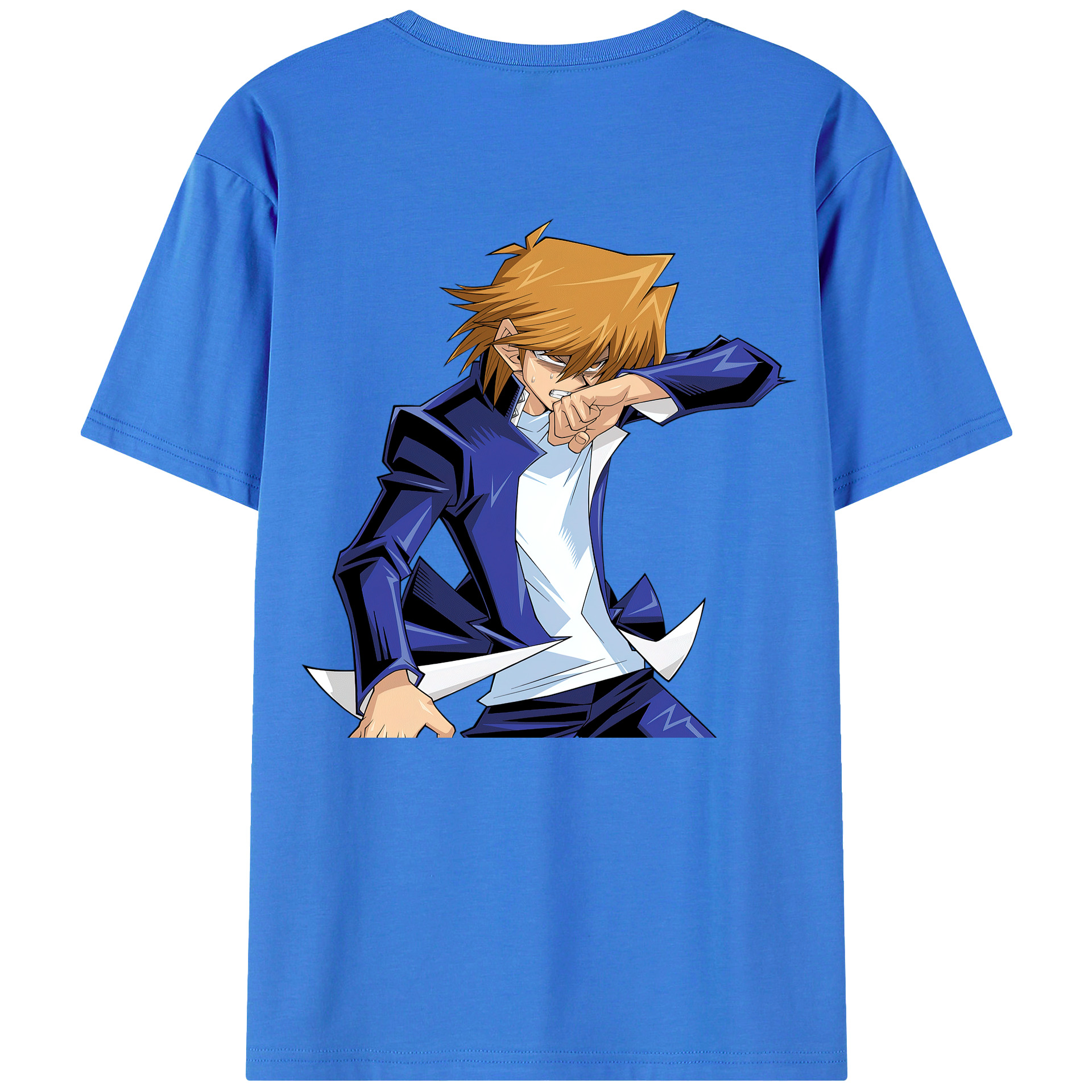 （画像用） 遊☆戯☆王 Yu-Gi-Oh! 綿100％ メンズ半袖Tシャツ（バックプリント） 通気性