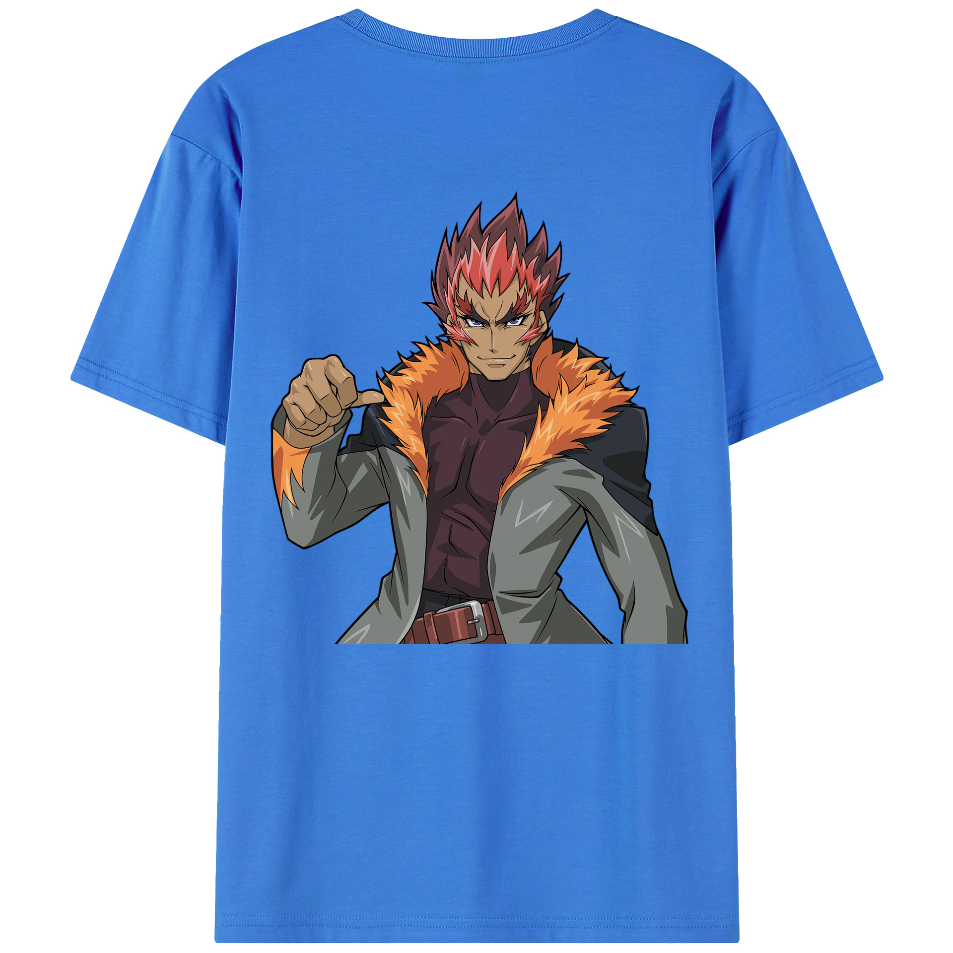 （画像用） 遊☆戯☆王 Yu-Gi-Oh! 綿100％ メンズ半袖Tシャツ（バックプリント） 通気性