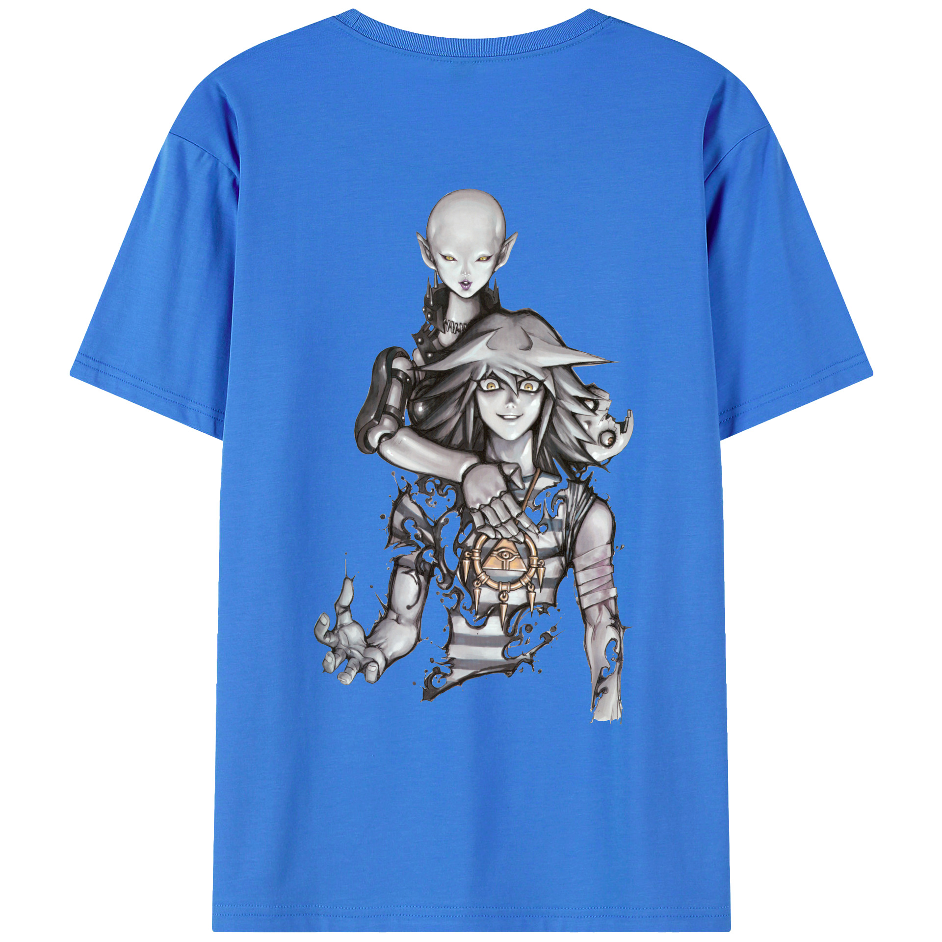 （画像用） 遊☆戯☆王 Yu-Gi-Oh! 綿100％ メンズ半袖Tシャツ（バックプリント） 通気性