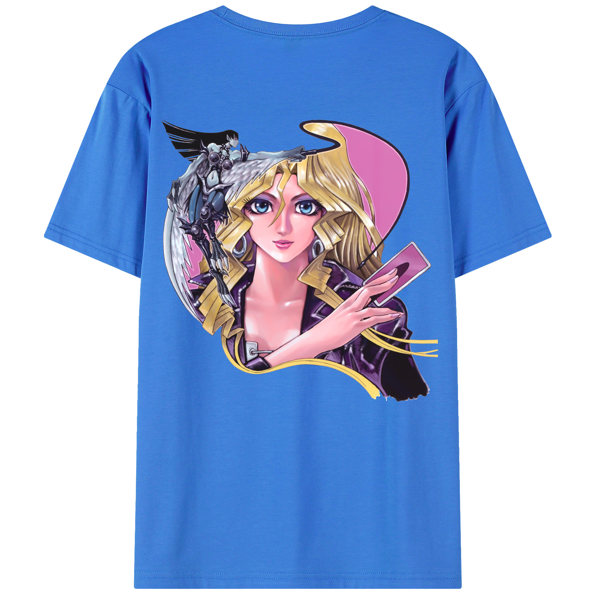 （画像用） 遊☆戯☆王 Yu-Gi-Oh! 綿100％ メンズ半袖Tシャツ（バックプリント） 通気性