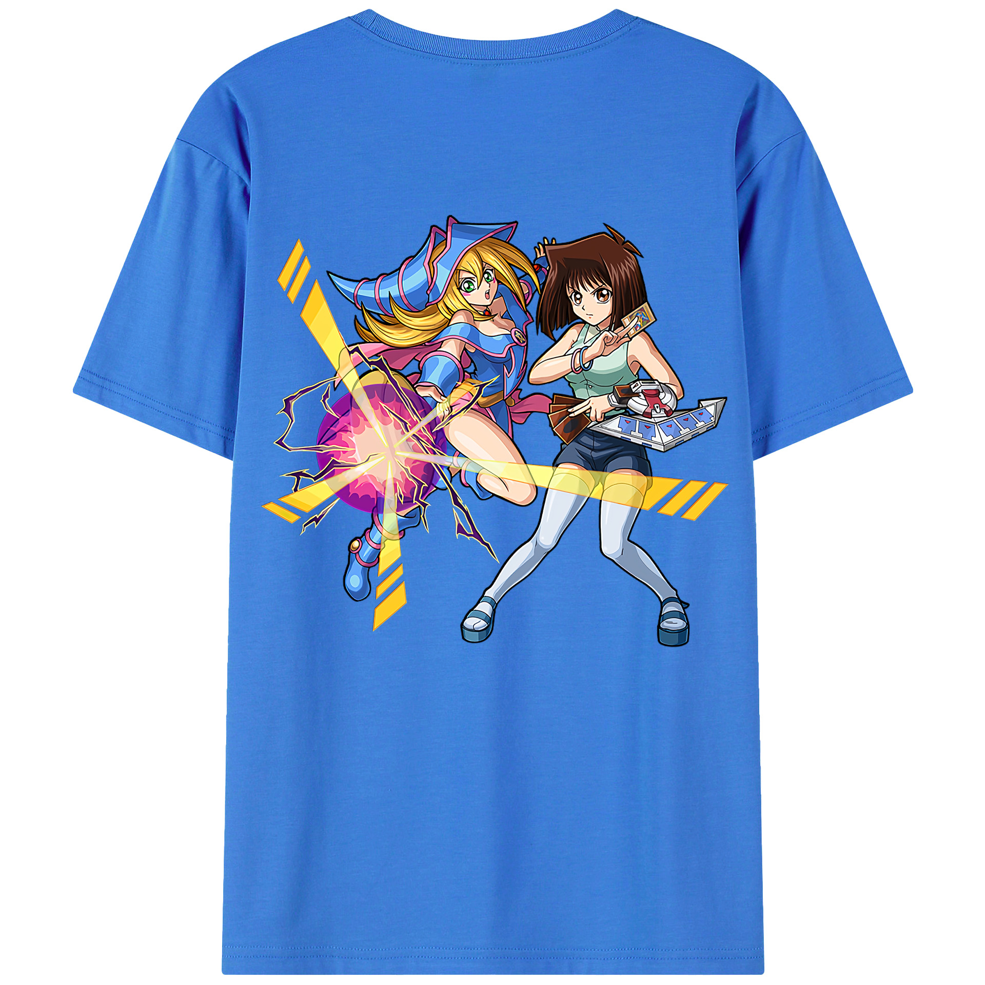 （画像用） 遊☆戯☆王 Yu-Gi-Oh! 綿100％ メンズ半袖Tシャツ（バックプリント） 通気性
