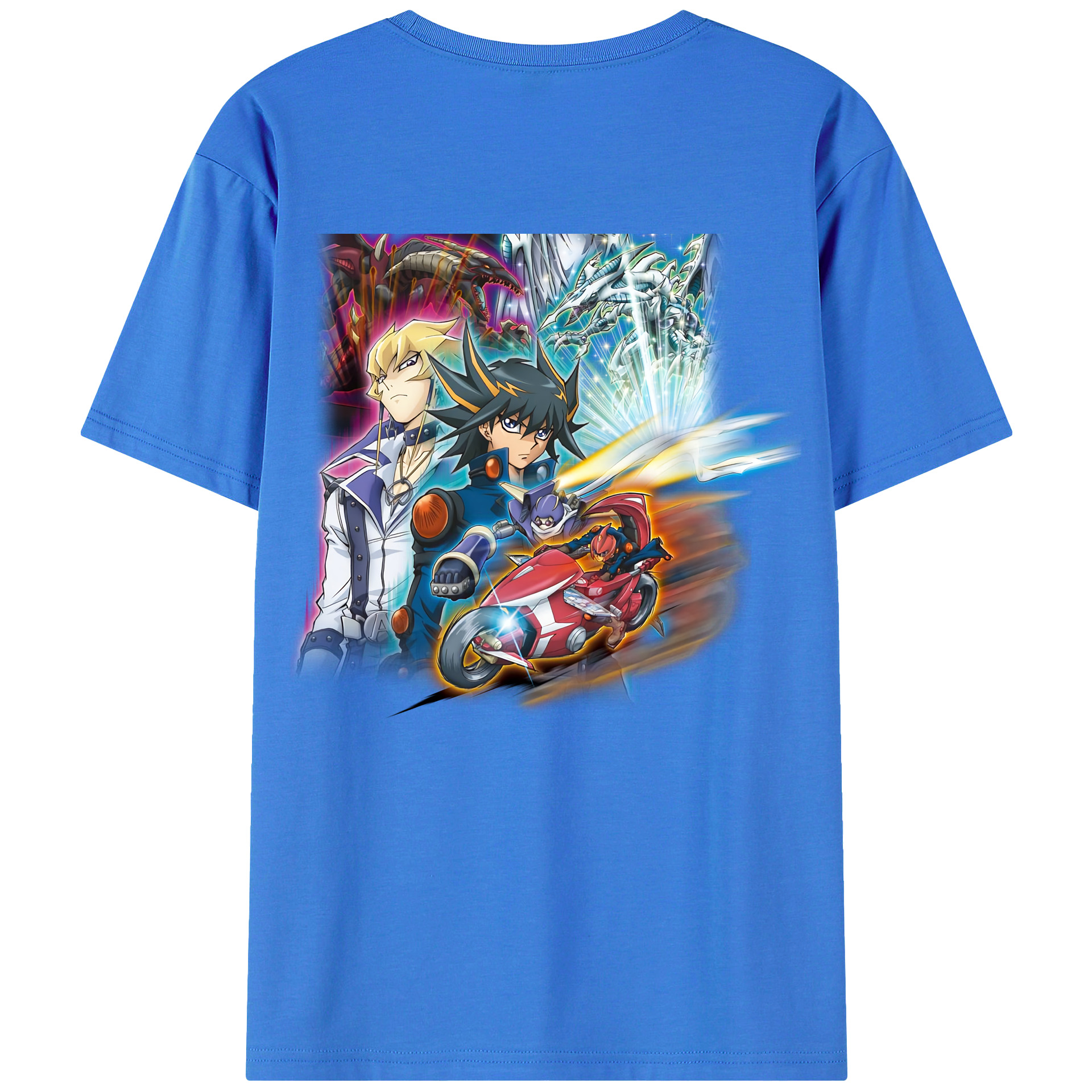 （画像用） 遊☆戯☆王 Yu-Gi-Oh! 綿100％ メンズ半袖Tシャツ（バックプリント） 通気性