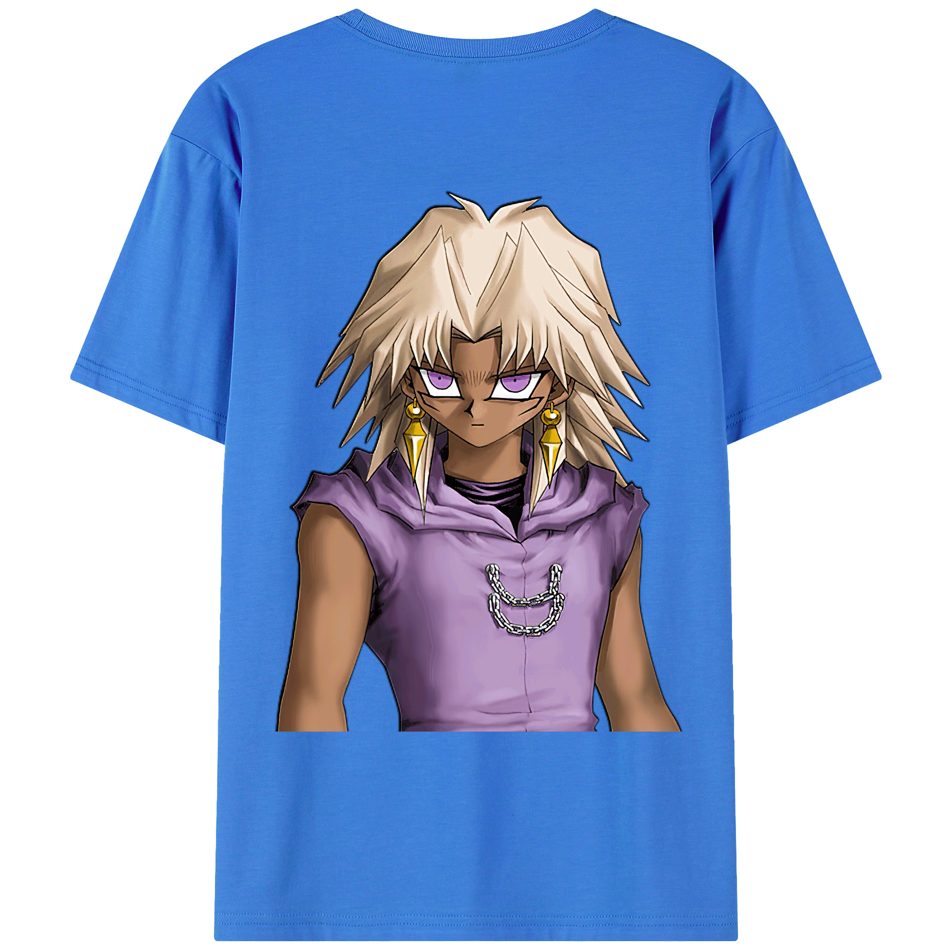 （画像用） 遊☆戯☆王 Yu-Gi-Oh! 綿100％ メンズ半袖Tシャツ（バックプリント） 通気性