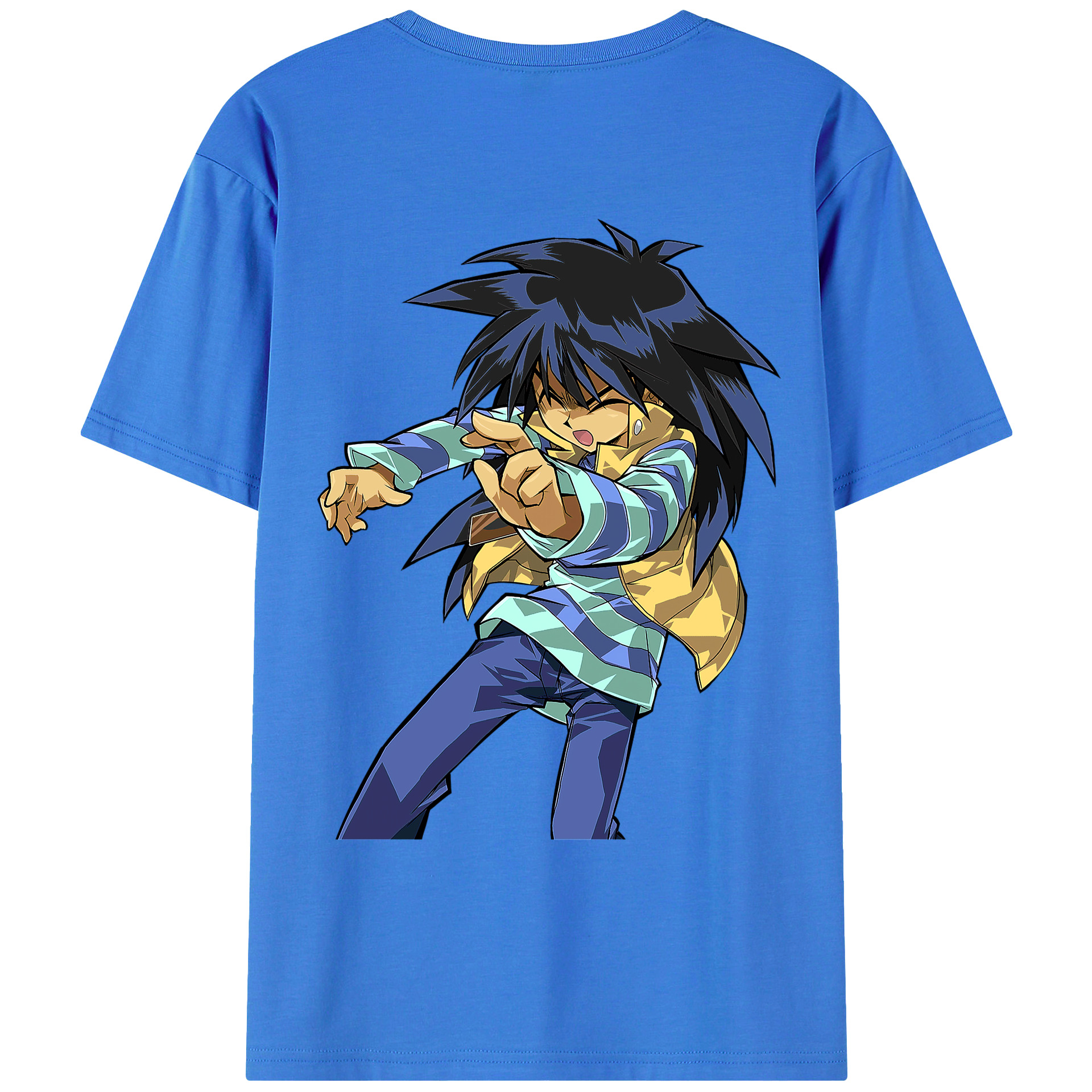 （画像用） 遊☆戯☆王 Yu-Gi-Oh! 綿100％ メンズ半袖Tシャツ（バックプリント） 通気性