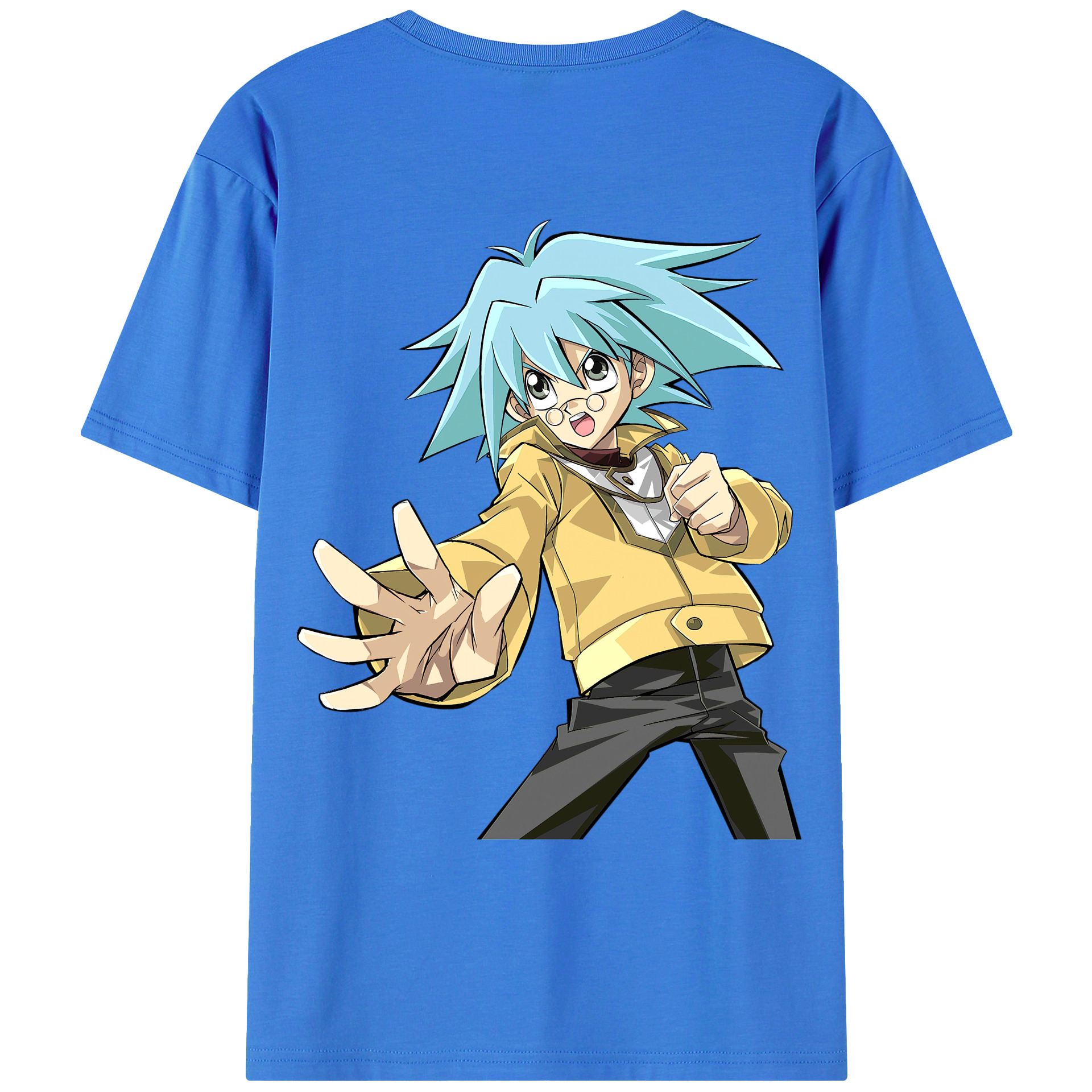 （画像用） 遊☆戯☆王 Yu-Gi-Oh! 綿100％ メンズ半袖Tシャツ（バックプリント） 通気性