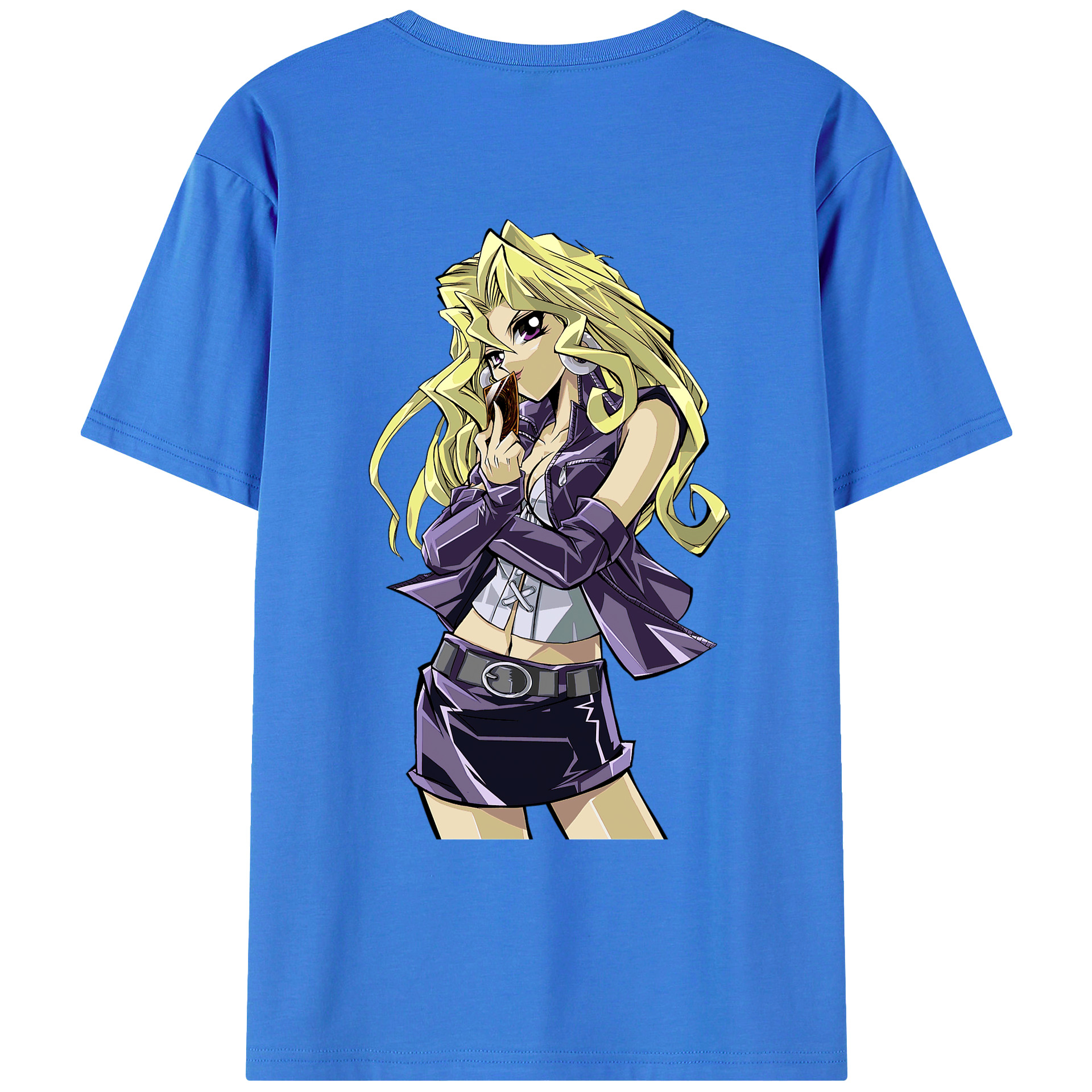 （画像用） 遊☆戯☆王 Yu-Gi-Oh! 綿100％ メンズ半袖Tシャツ（バックプリント） 通気性