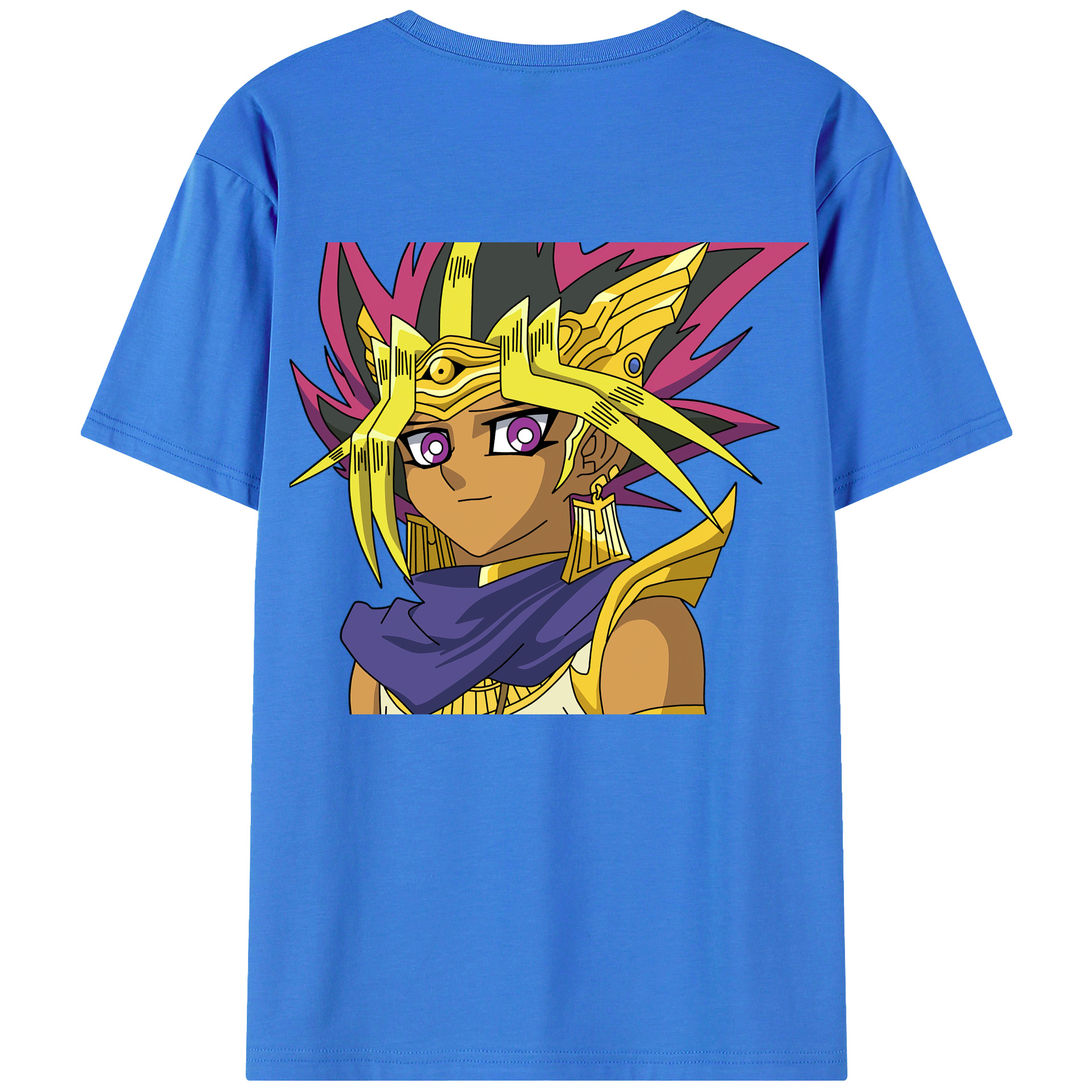 （画像用） 遊☆戯☆王 Yu-Gi-Oh! 綿100％ メンズ半袖Tシャツ（バックプリント） 通気性