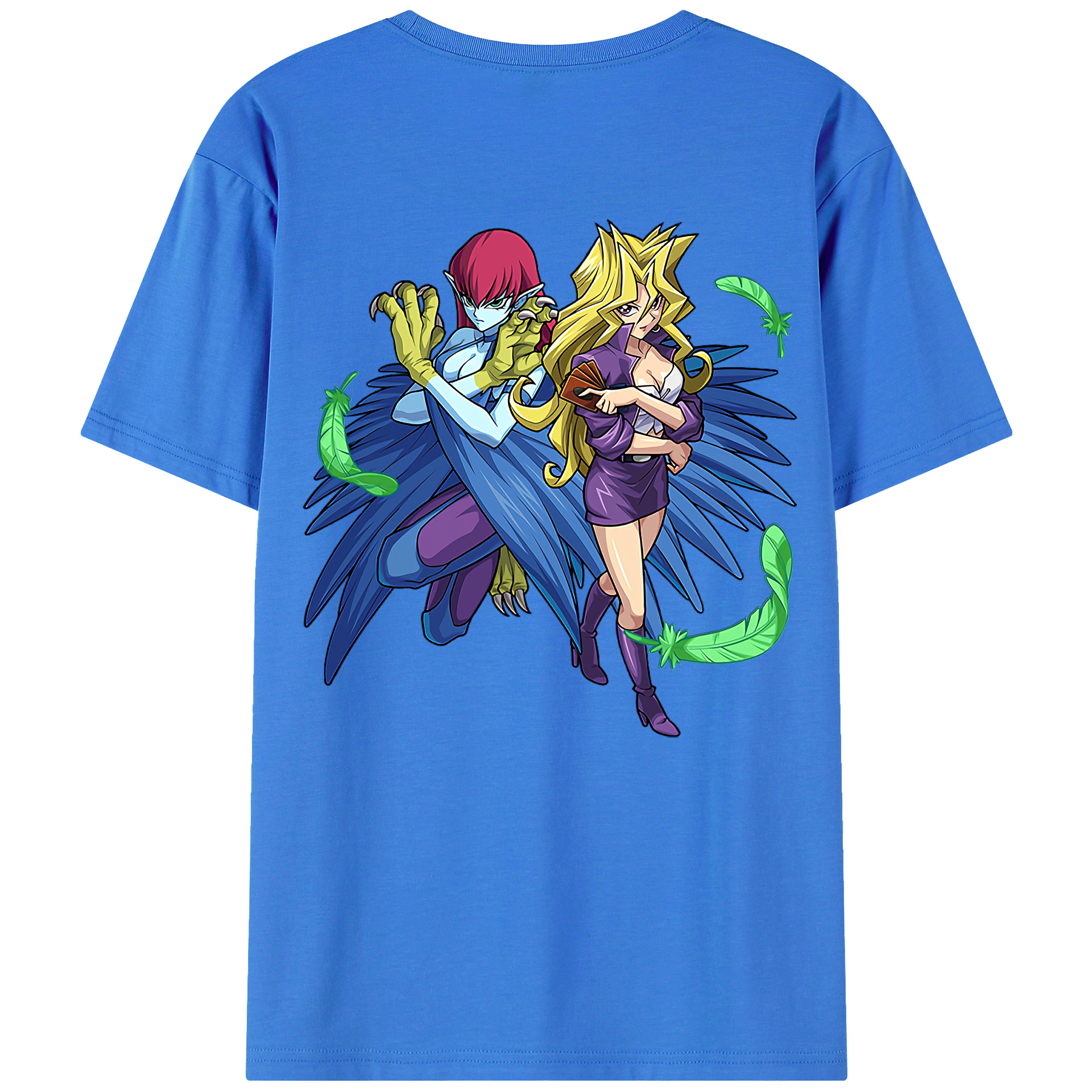 （画像用） 遊☆戯☆王 Yu-Gi-Oh! 綿100％ メンズ半袖Tシャツ（バックプリント） 通気性