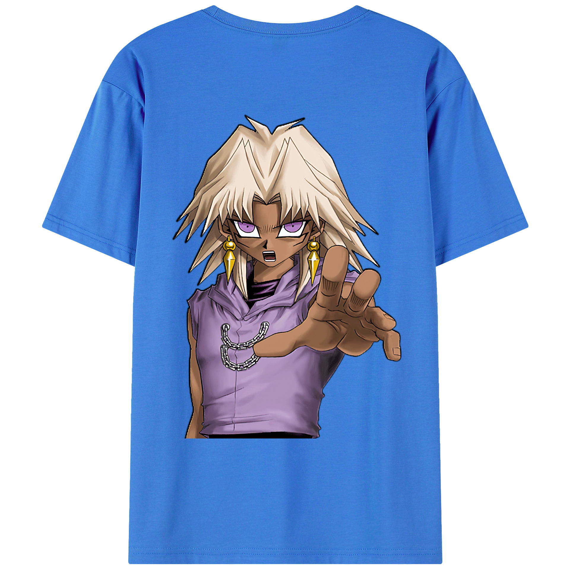 （画像用） 遊☆戯☆王 Yu-Gi-Oh! 綿100％ メンズ半袖Tシャツ（バックプリント） 通気性