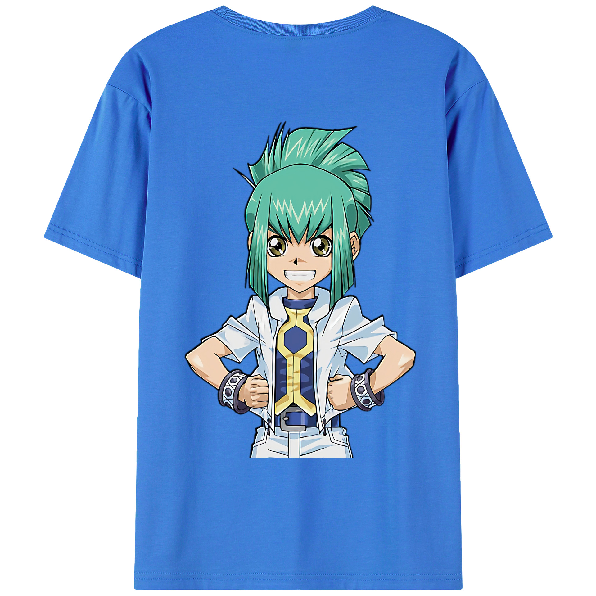 （画像用） 遊☆戯☆王 Yu-Gi-Oh! 綿100％ メンズ半袖Tシャツ（バックプリント） 通気性