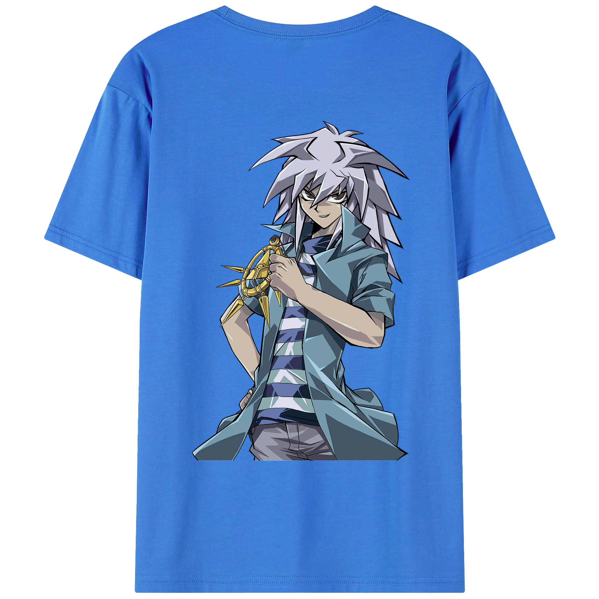 （画像用） 遊☆戯☆王 Yu-Gi-Oh! 綿100％ メンズ半袖Tシャツ（バックプリント） 通気性