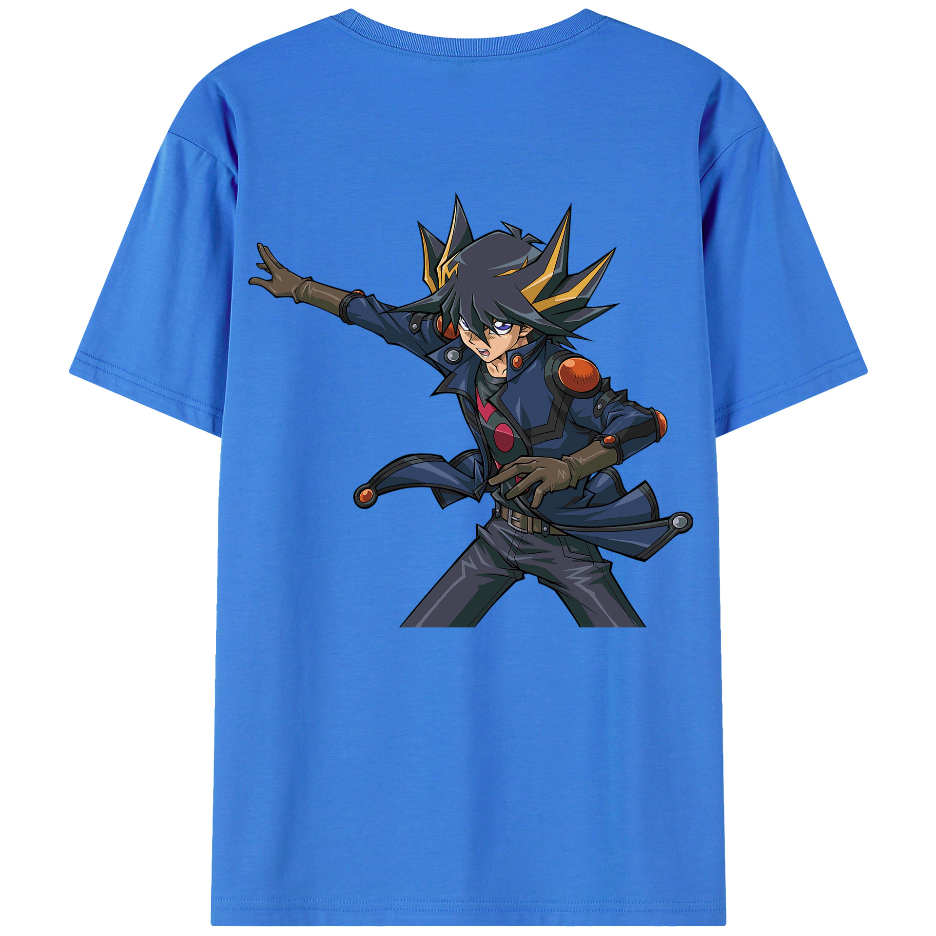 （画像用） 遊☆戯☆王 Yu-Gi-Oh! 綿100％ メンズ半袖Tシャツ（バックプリント） 通気性