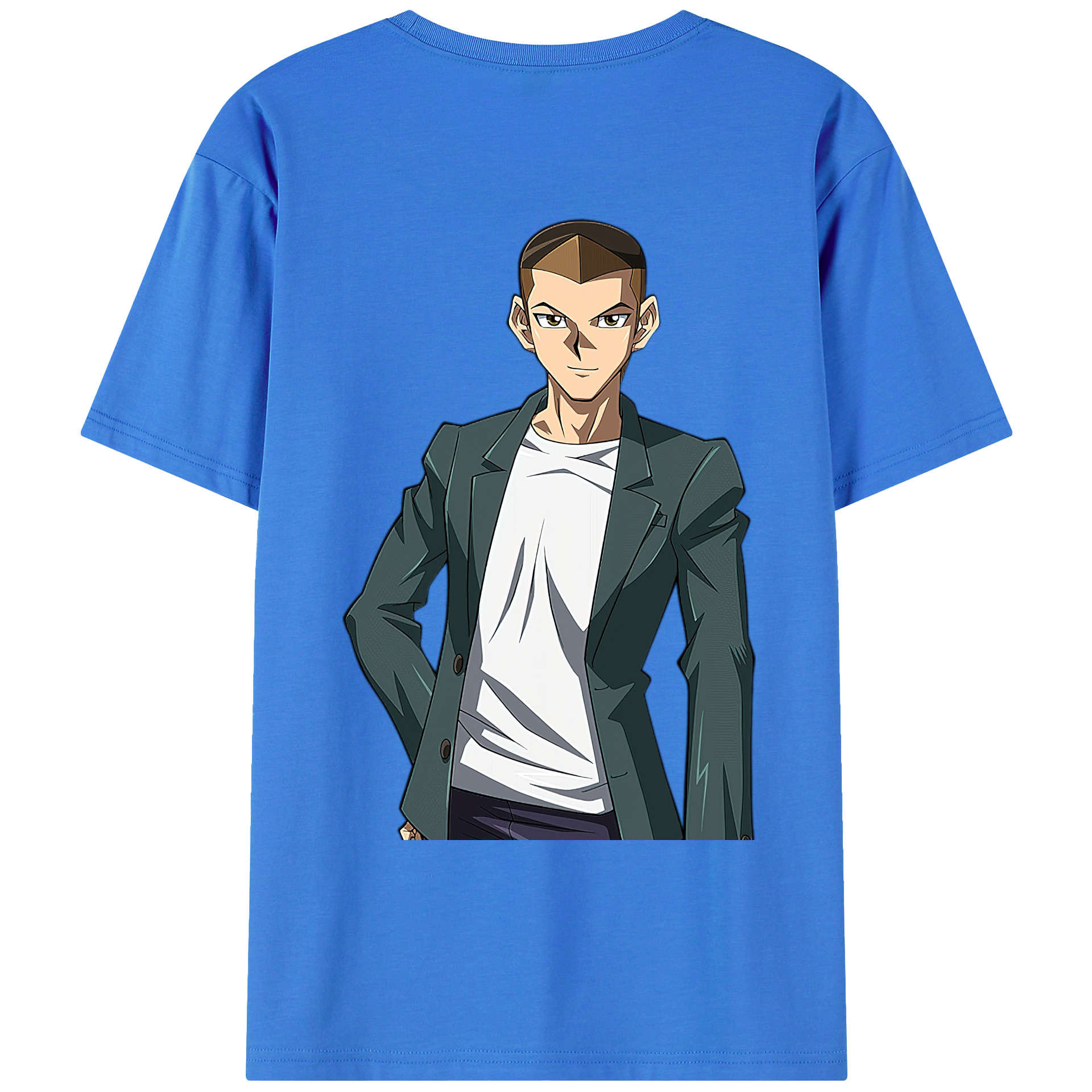 （画像用） 遊☆戯☆王 Yu-Gi-Oh! 綿100％ メンズ半袖Tシャツ（バックプリント） 通気性