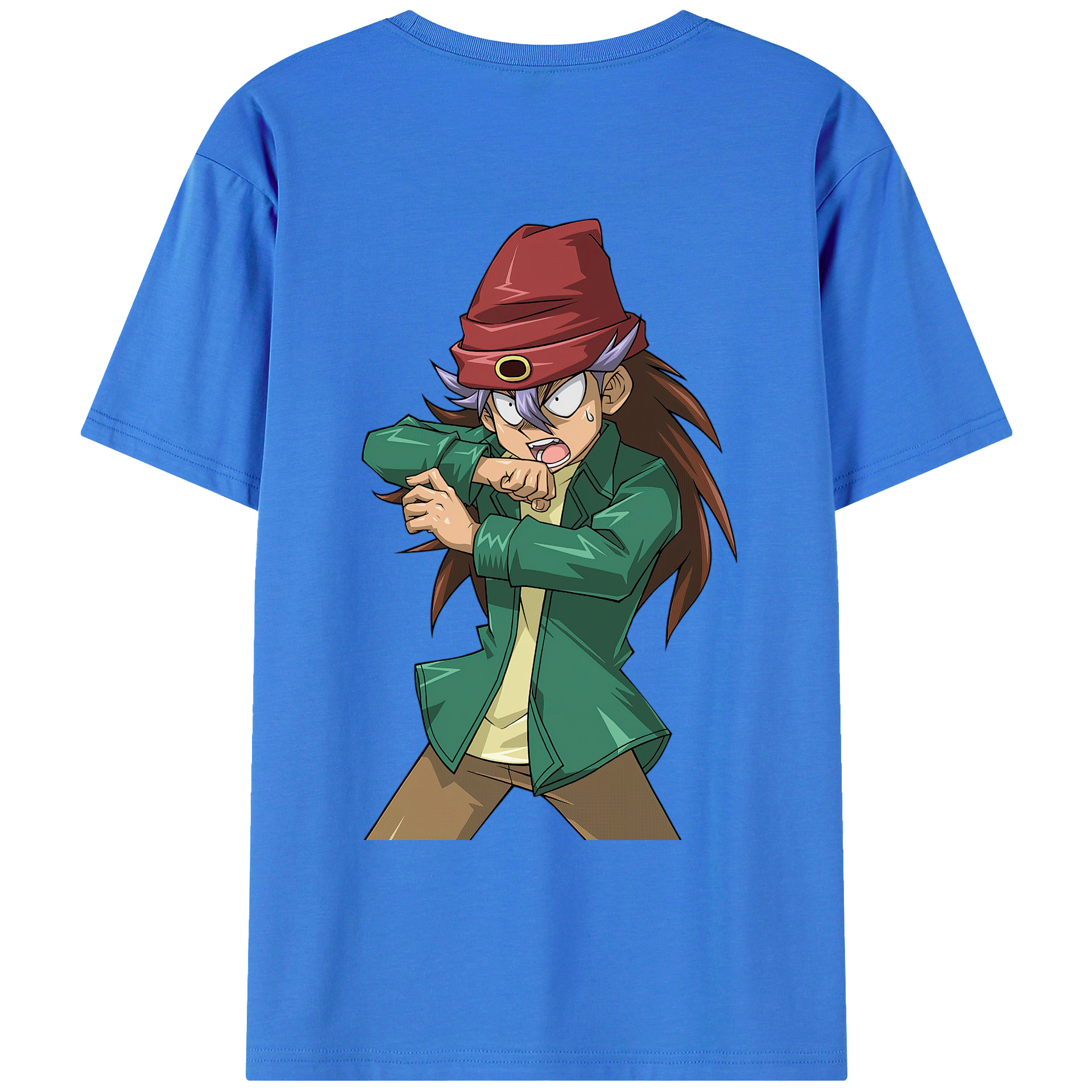（画像用） 遊☆戯☆王 Yu-Gi-Oh! 綿100％ メンズ半袖Tシャツ（バックプリント） 通気性