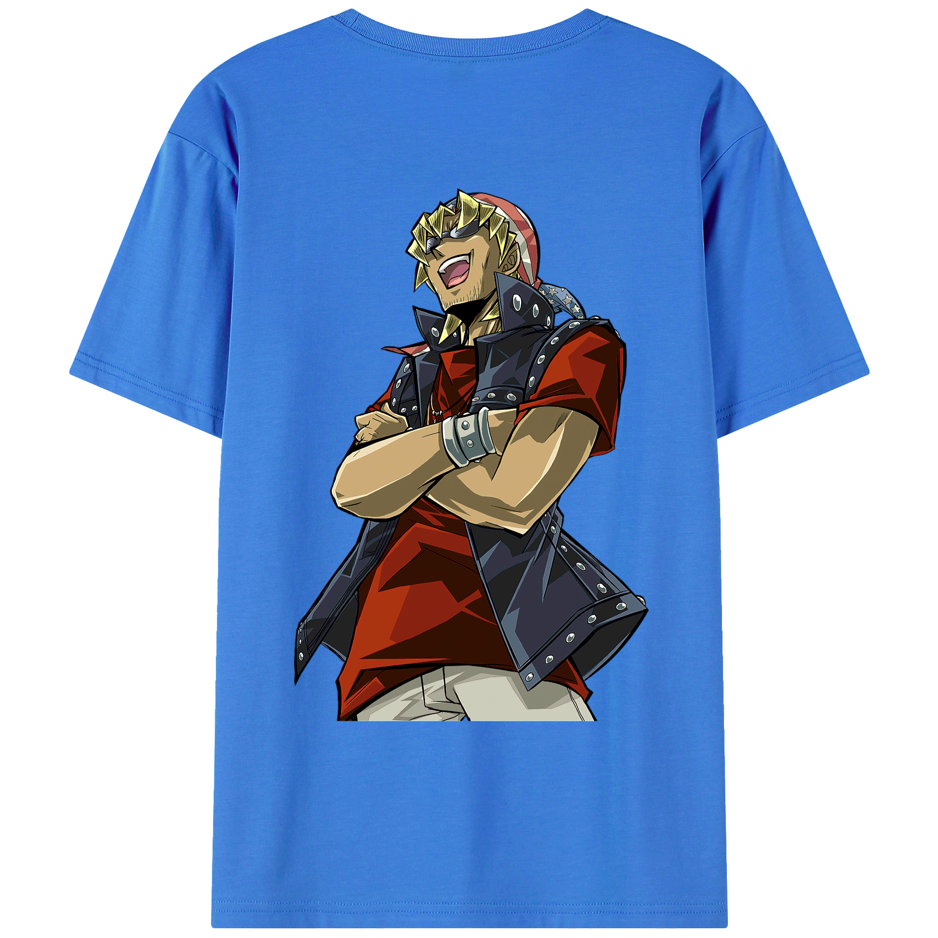 （画像用） 遊☆戯☆王 Yu-Gi-Oh! 綿100％ メンズ半袖Tシャツ（バックプリント） 通気性