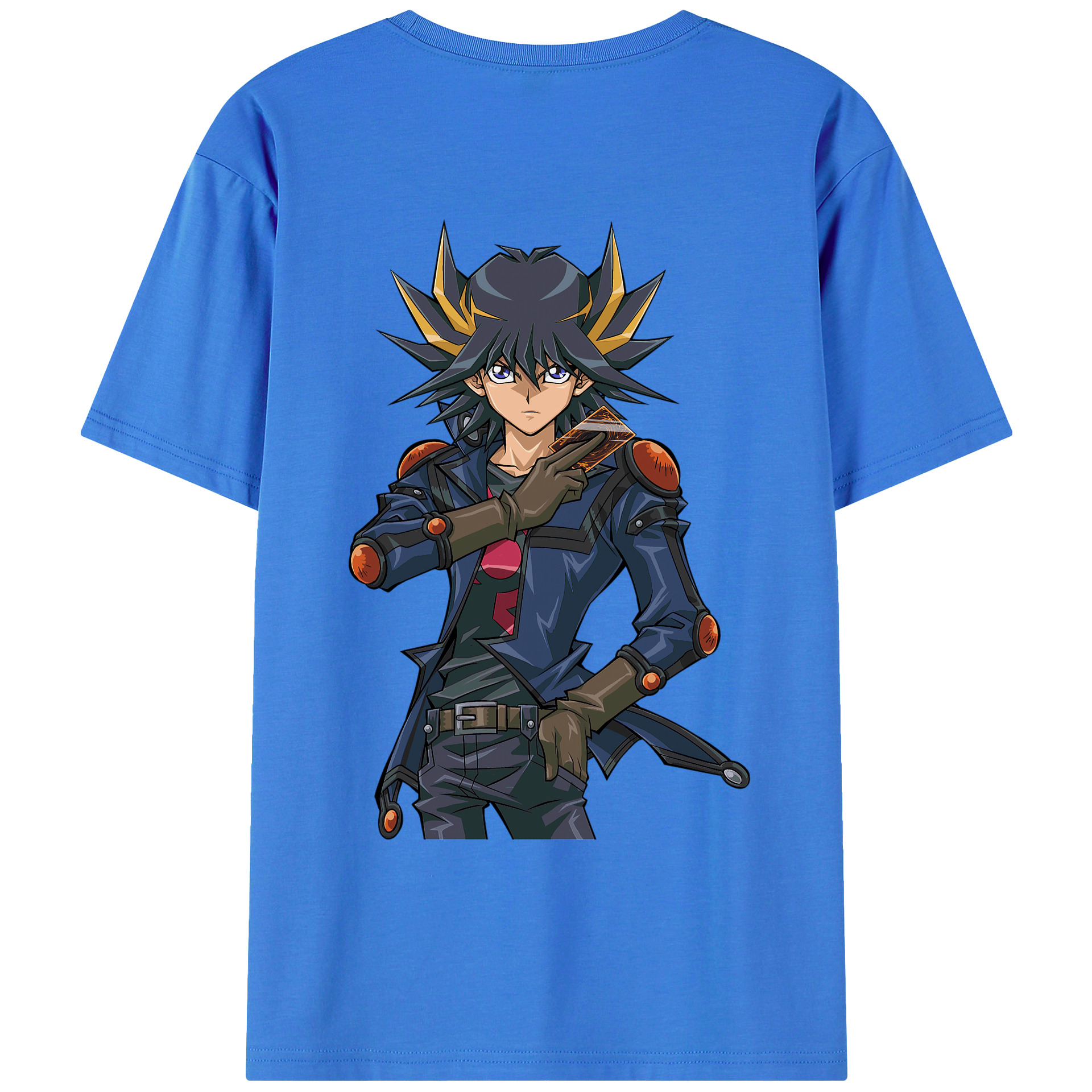 （画像用） 遊☆戯☆王 Yu-Gi-Oh! 綿100％ メンズ半袖Tシャツ（バックプリント） 通気性