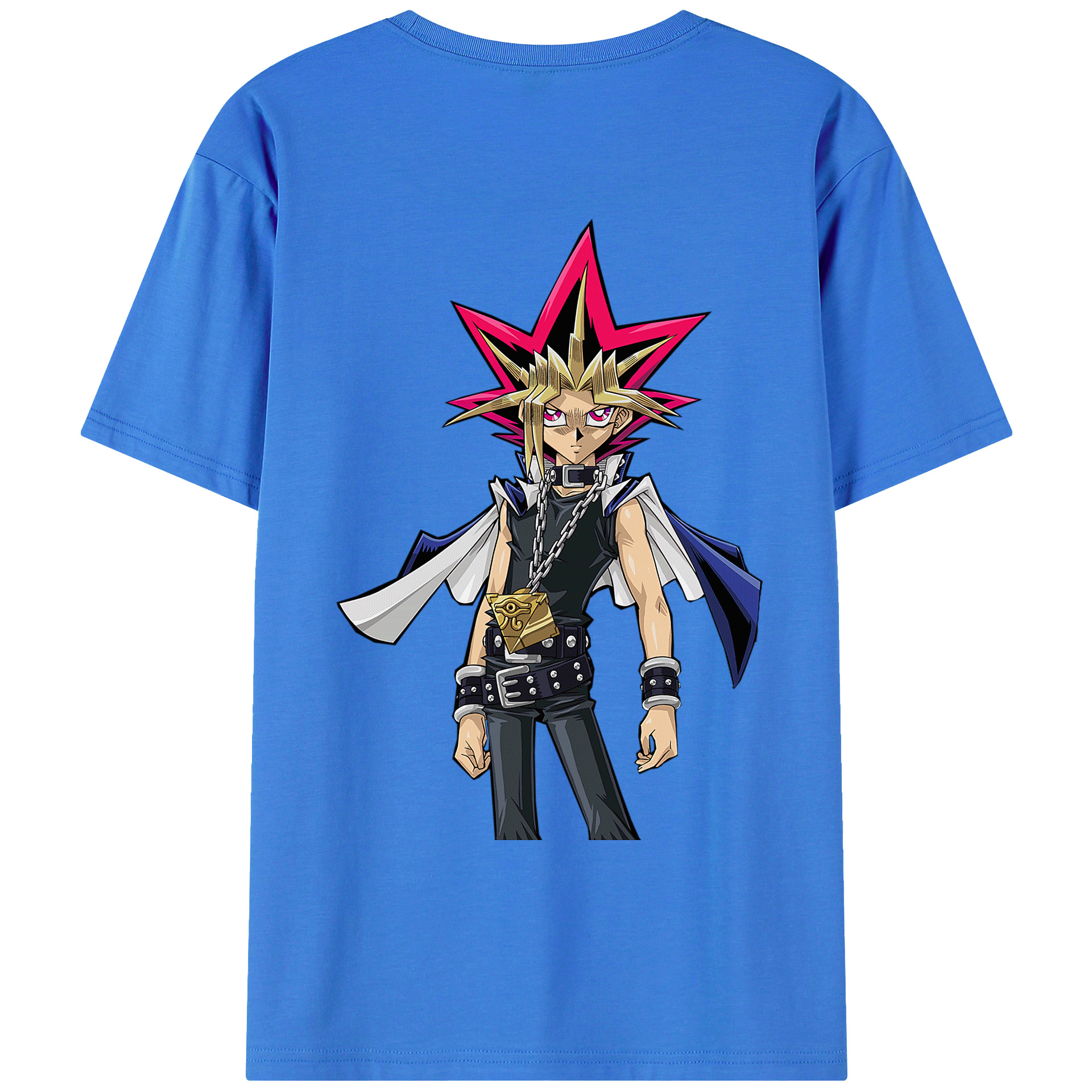 （画像用） 遊☆戯☆王 Yu-Gi-Oh! 綿100％ メンズ半袖Tシャツ（バックプリント） 通気性